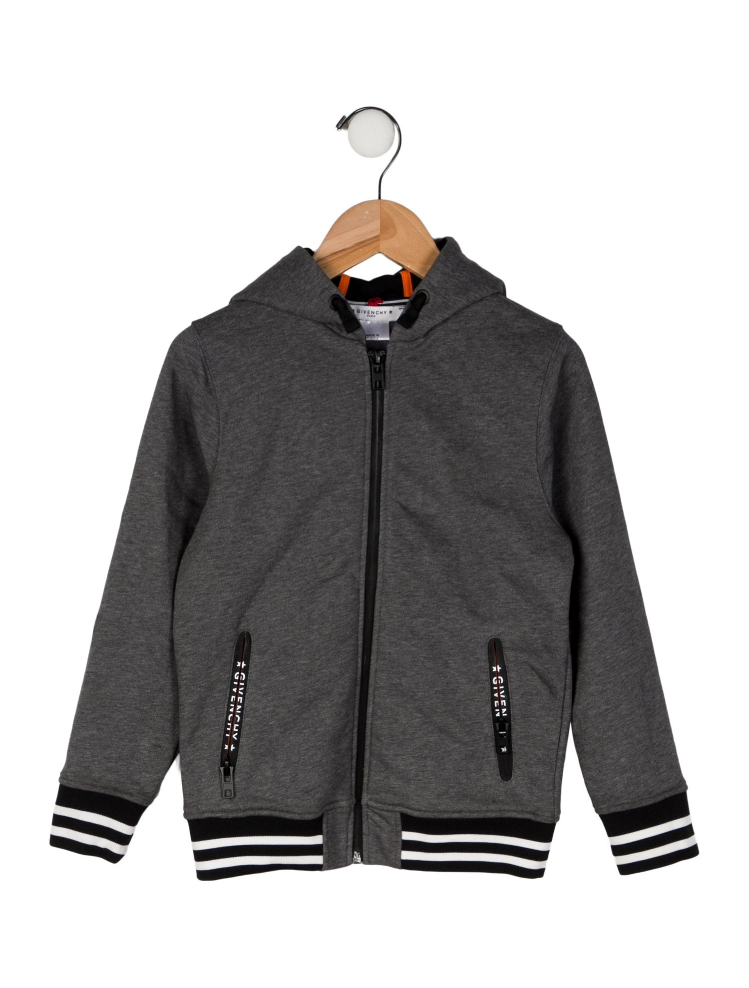 Givenchy Boys' Logo Print Zip-Up Hoodie Jacket