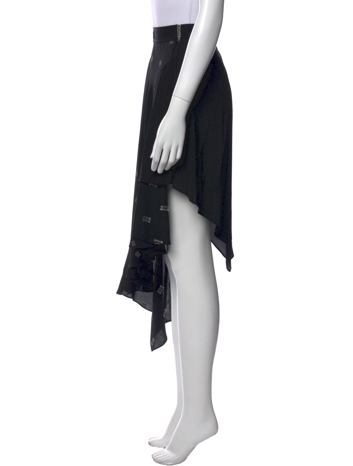 Givenchy Silk Midi Length Skirt