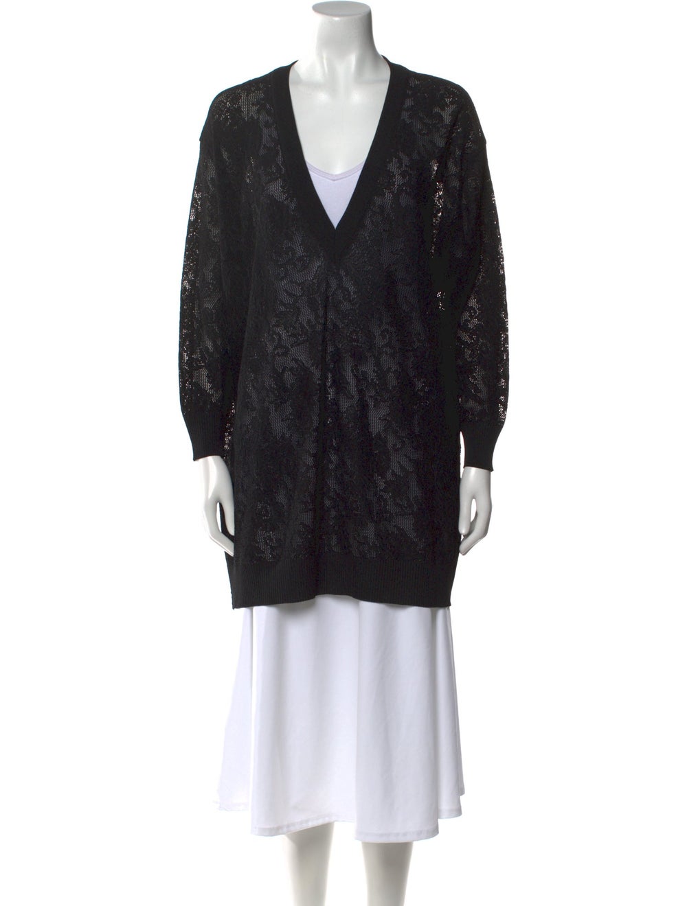 Givenchy Lace Tunic Black Lace Pattern Embroidere… - image 1