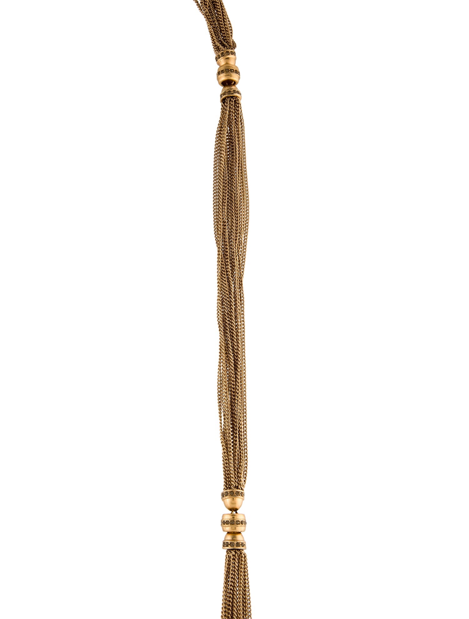 Givenchy Crystal Tassel Multistrand Pendant Necklace