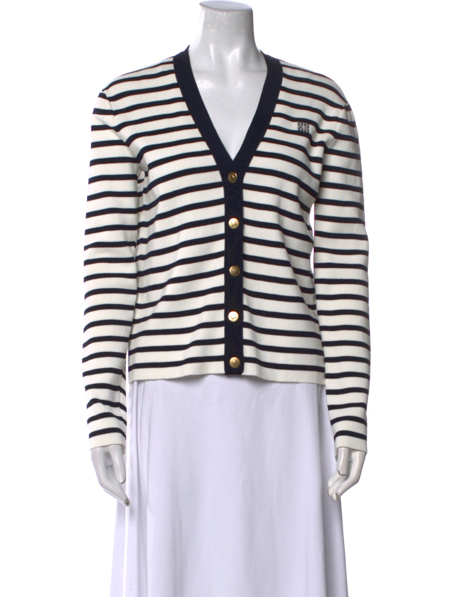 Givenchy Striped V-Neck Sweater