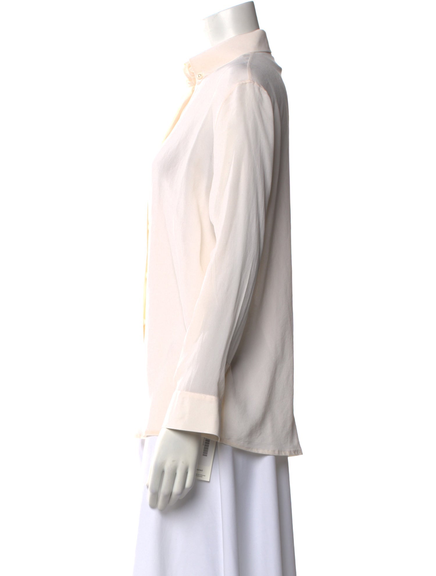 Givenchy Silk Long Sleeve Button-Up Top