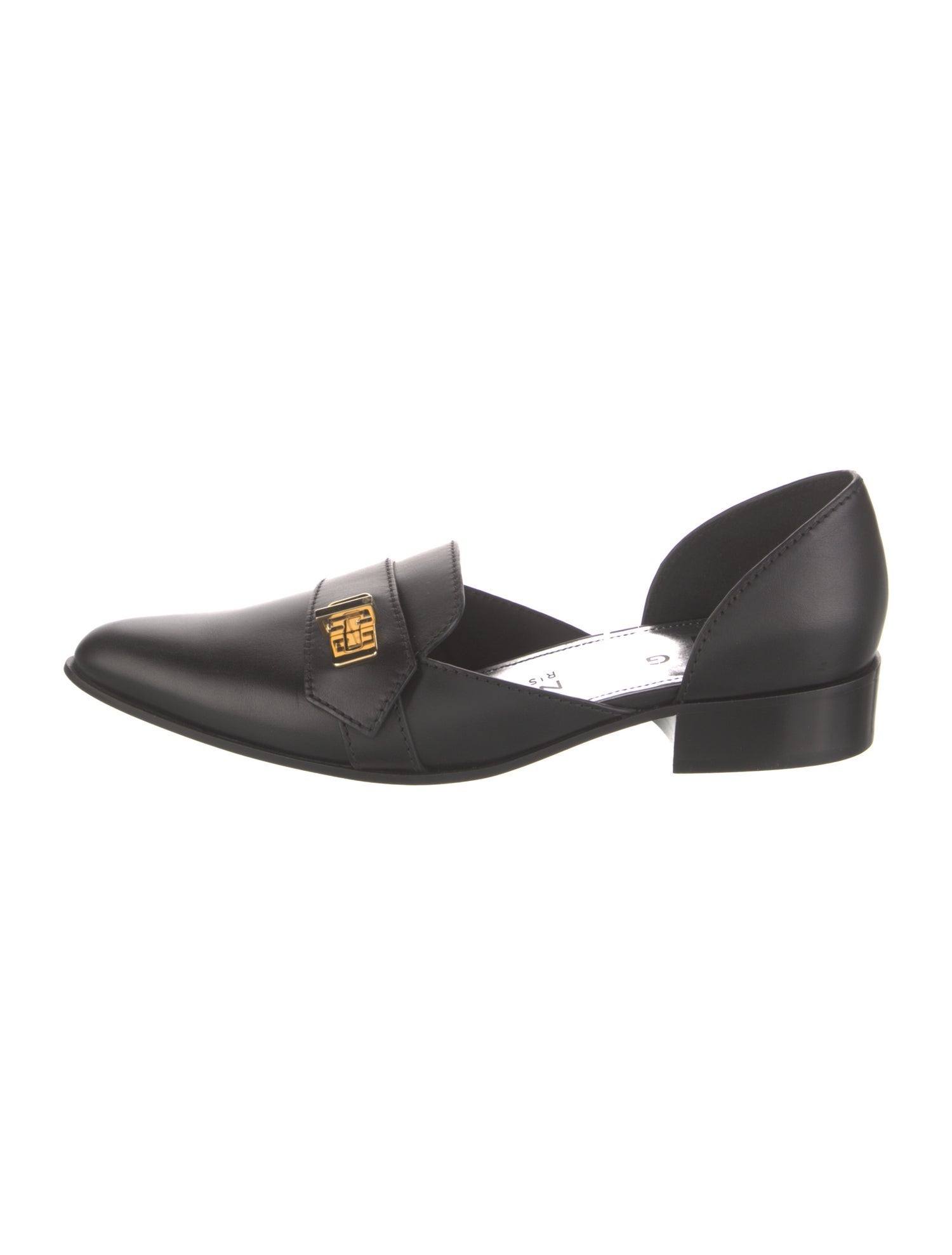 Givenchy Leather Cutout Accent D'Orsay Flats