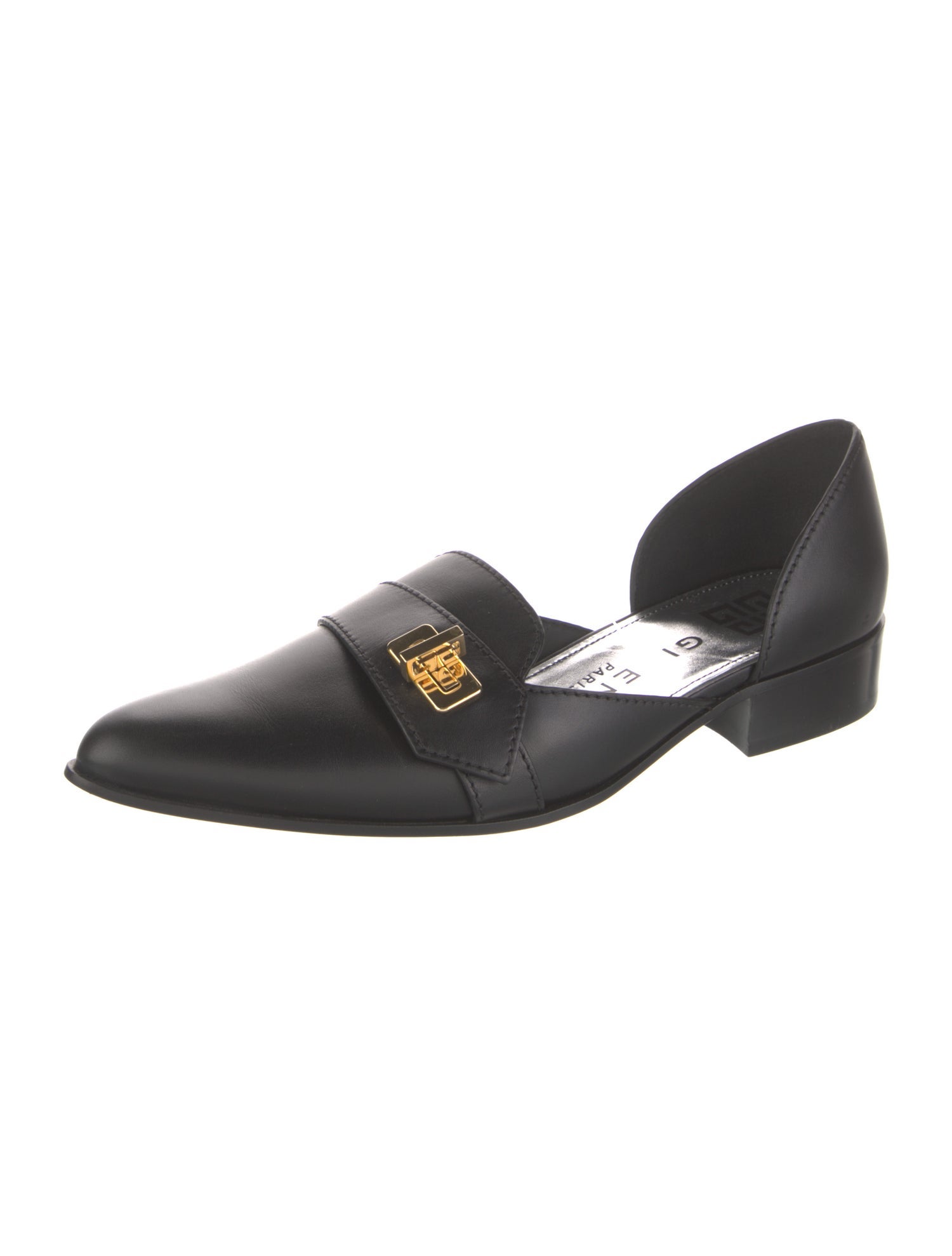 Givenchy Leather Cutout Accent D'Orsay Flats