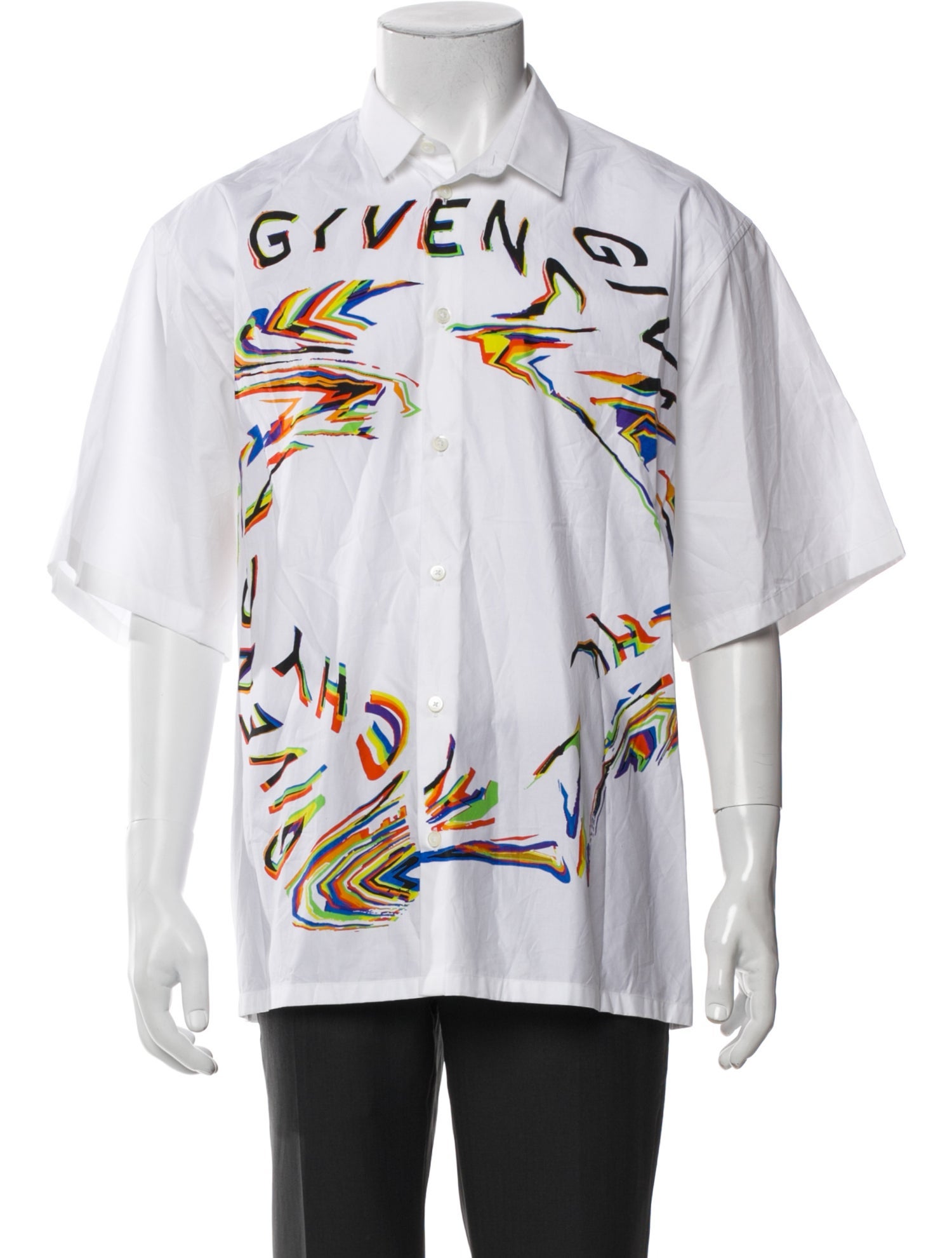 Givenchy Graphic Print Three-Quarter Sleeve Shirt