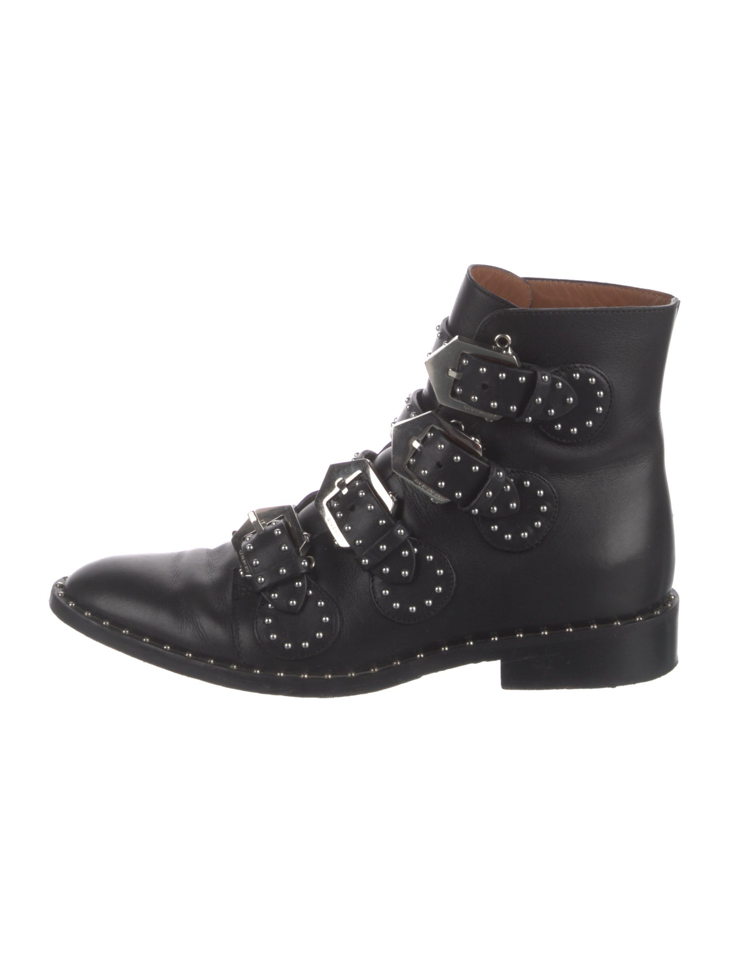 Givenchy Leather Printed Combat Boots