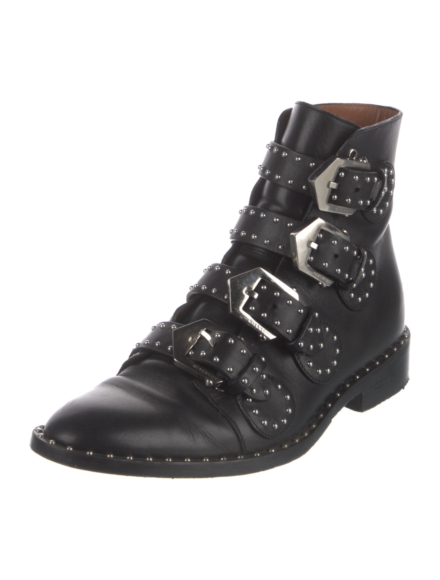 Givenchy Leather Printed Combat Boots
