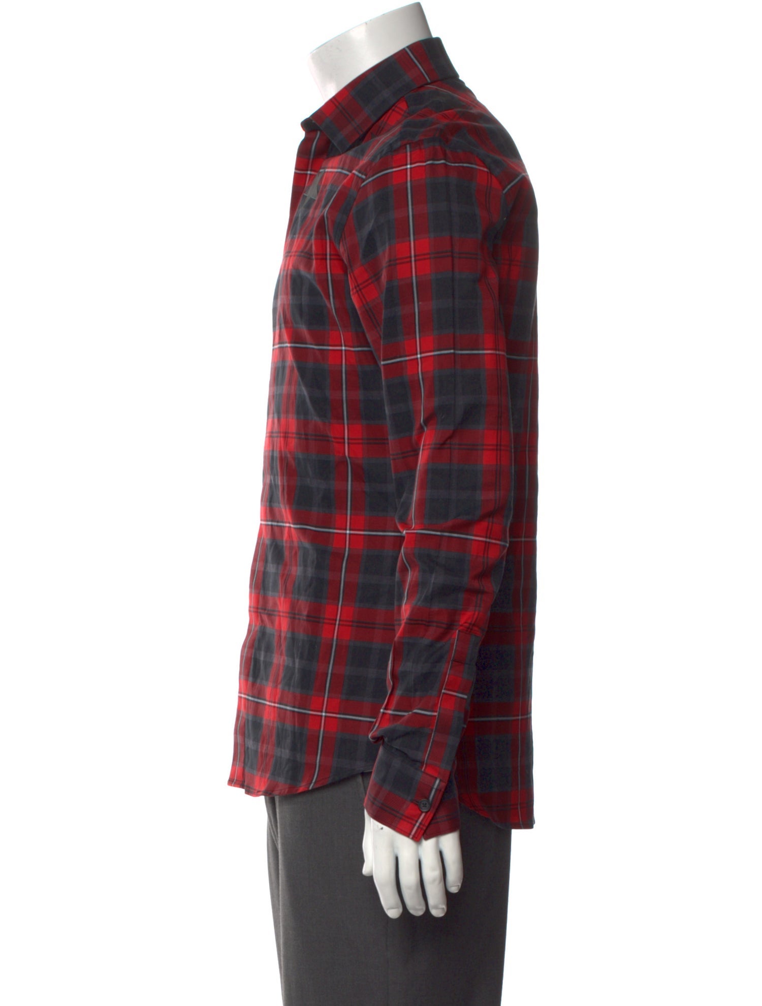 Givenchy Plaid Print Long Sleeve Shirt