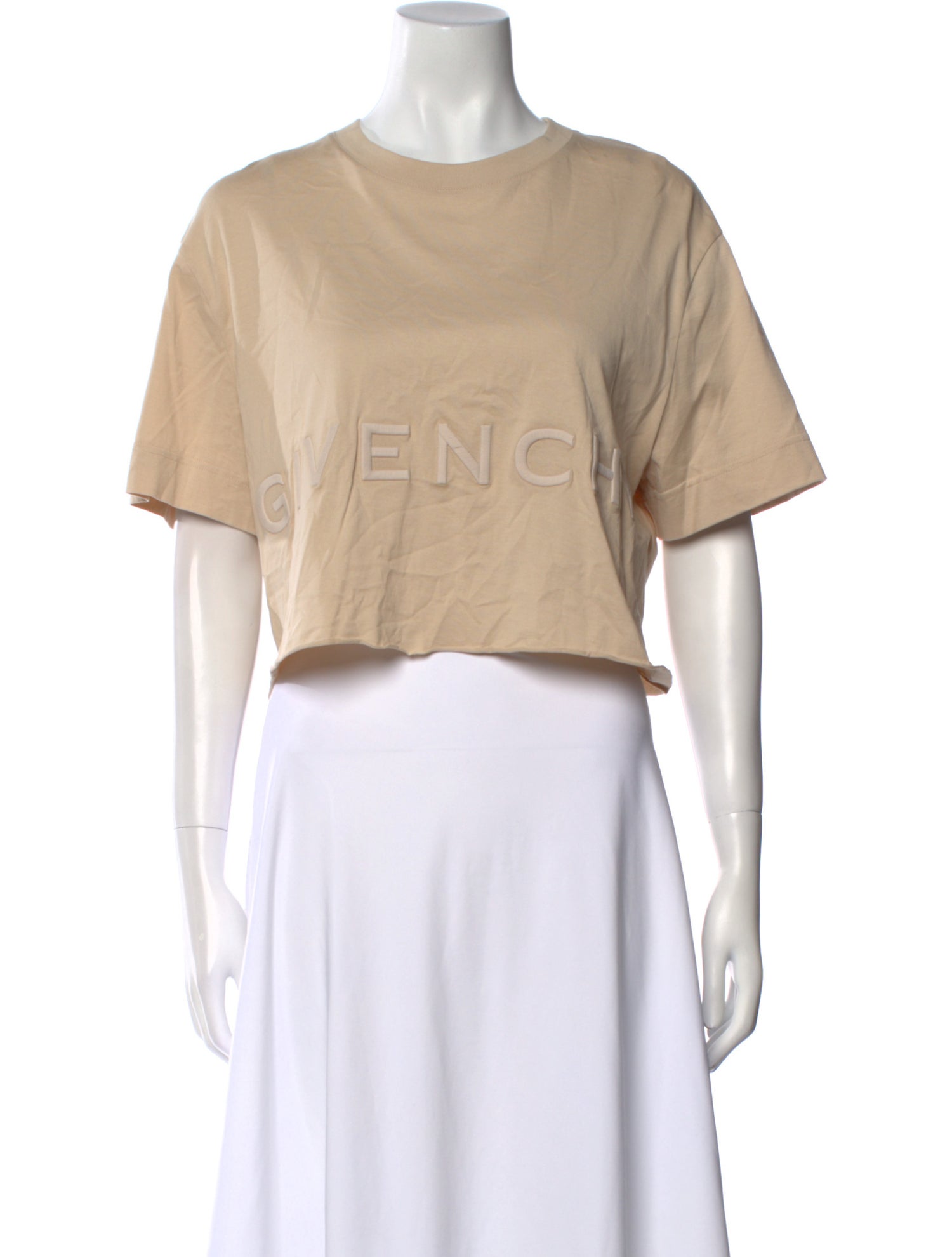 Givenchy Crew Neck Short Sleeve Crop Top