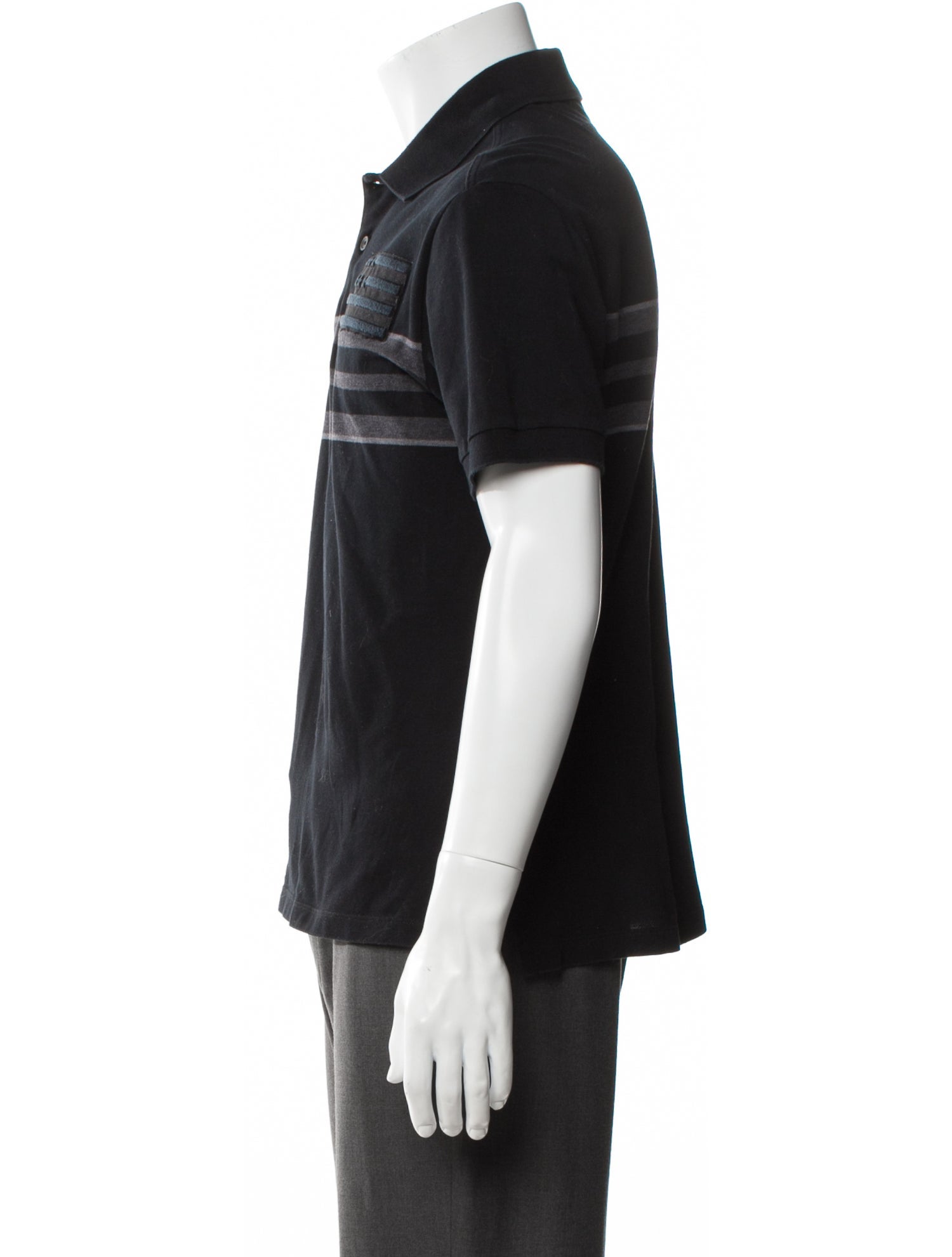 Givenchy Striped Collar Polo Shirt