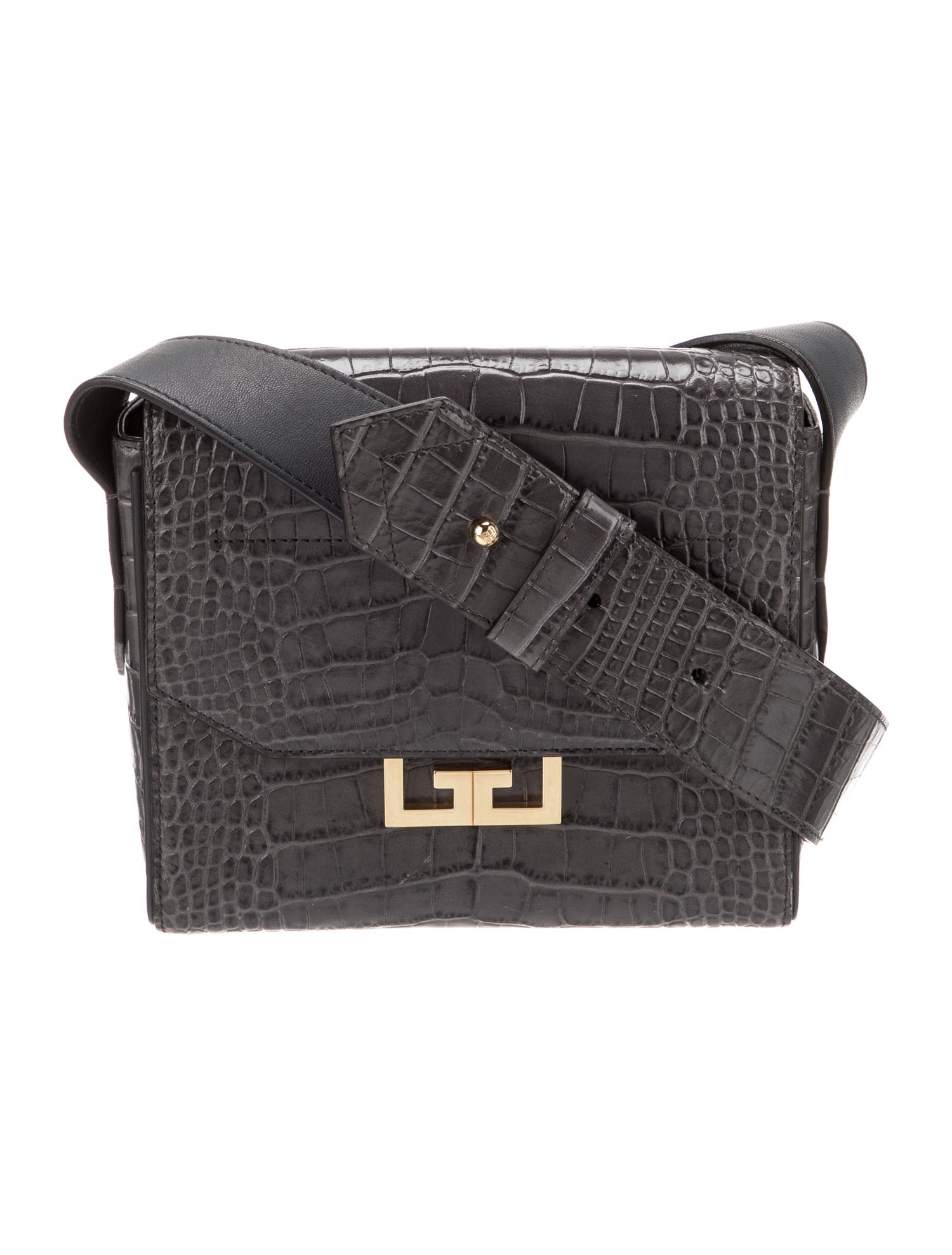 Givenchy Embossed Leather Messenger Bag