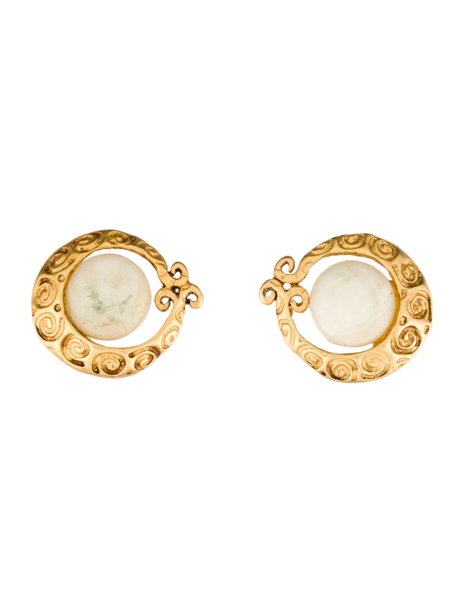 Givenchy Resin Vintage Clip-On Earrings