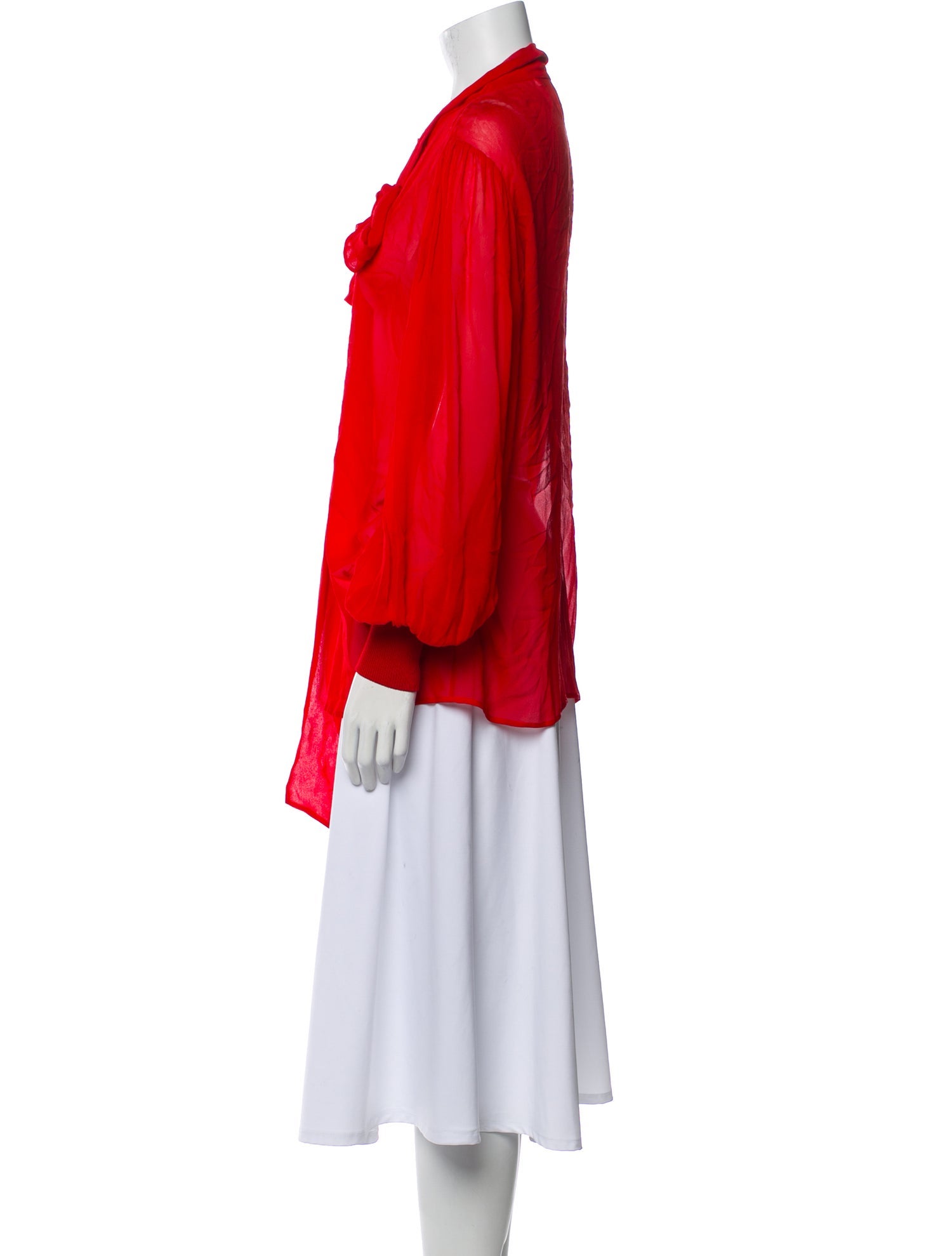 Givenchy Silk Mock Neck Blouse