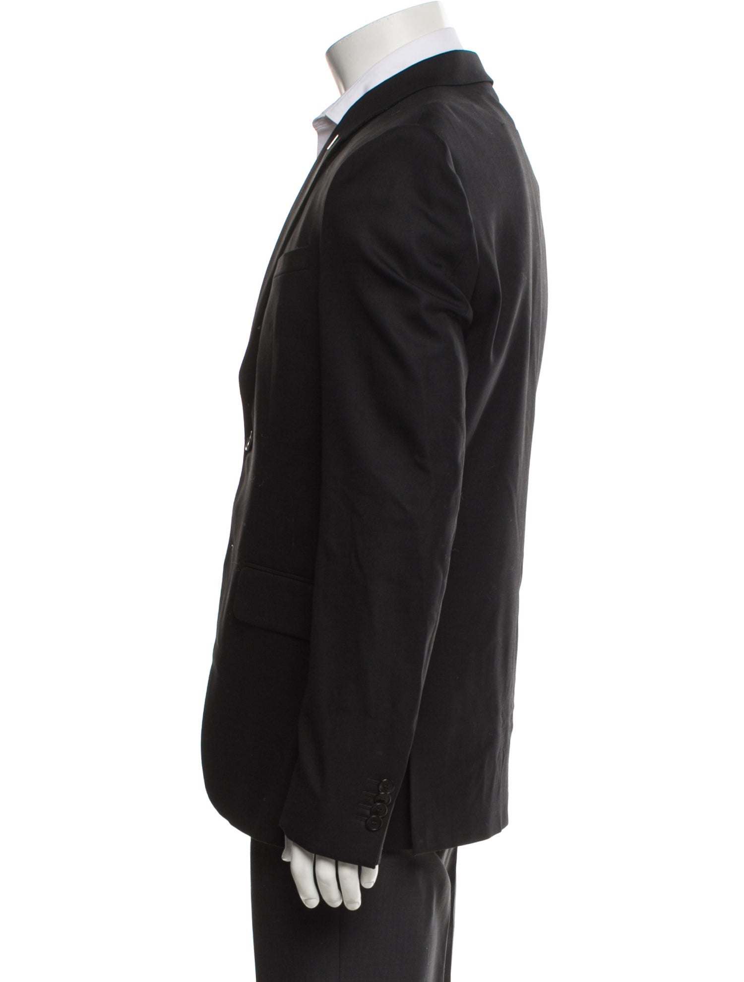 Givenchy Wool Leather Trim Embellishment Blazer