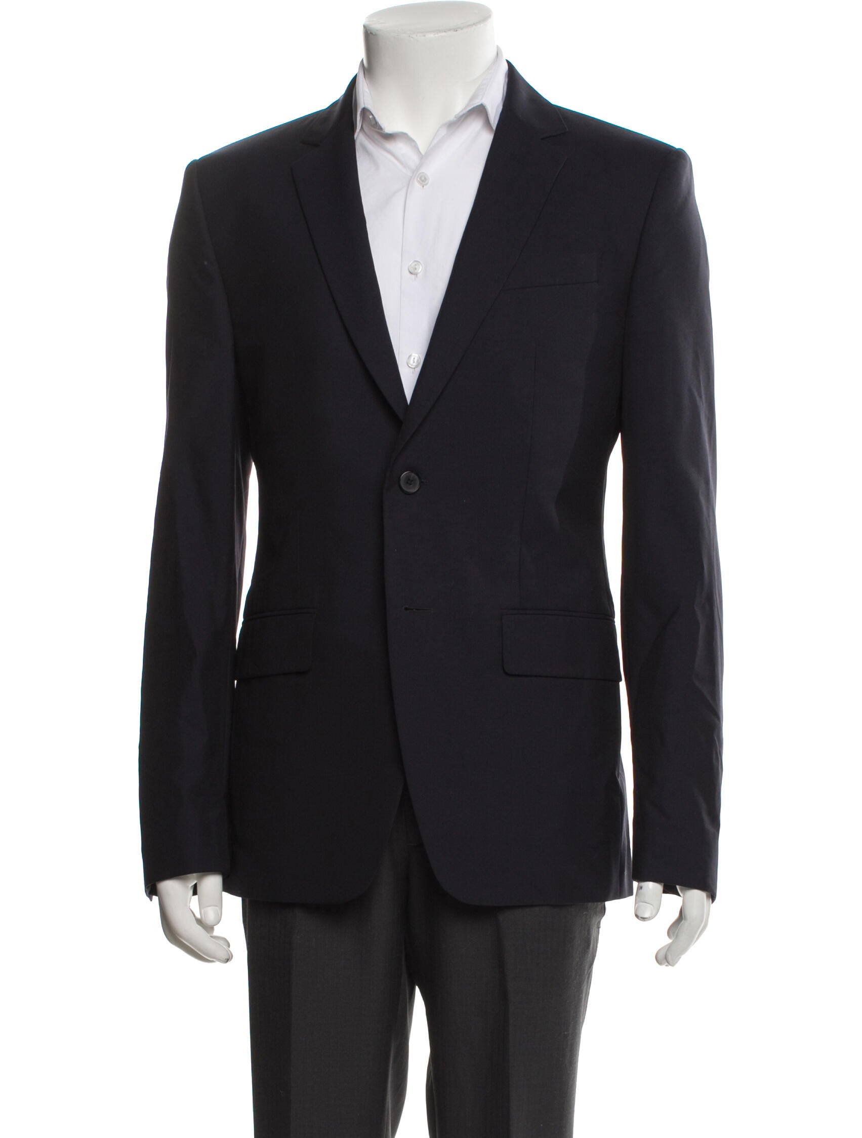 Givenchy Wool Leather Trim Embellishment Blazer