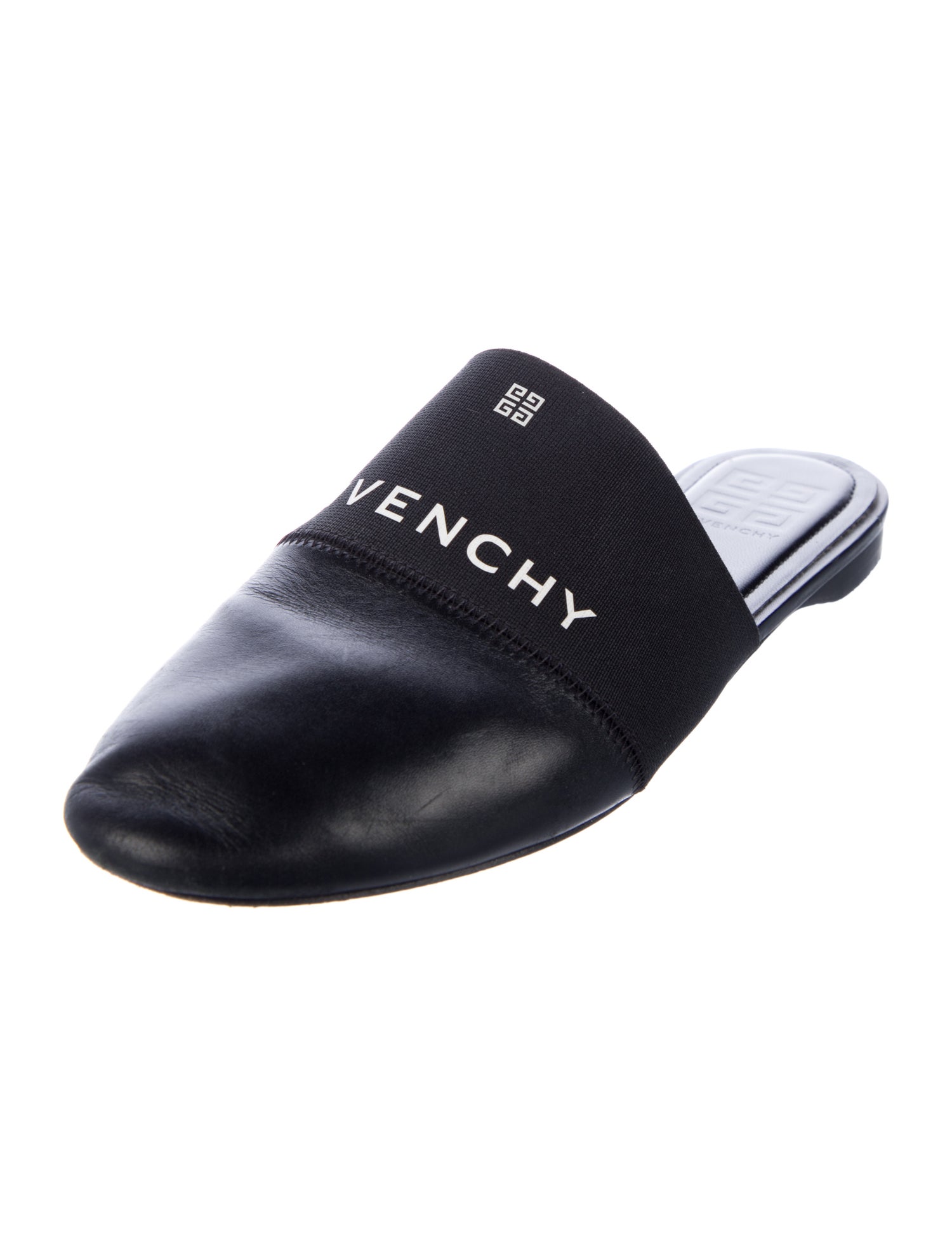 Givenchy Signature Logo Leather Mules