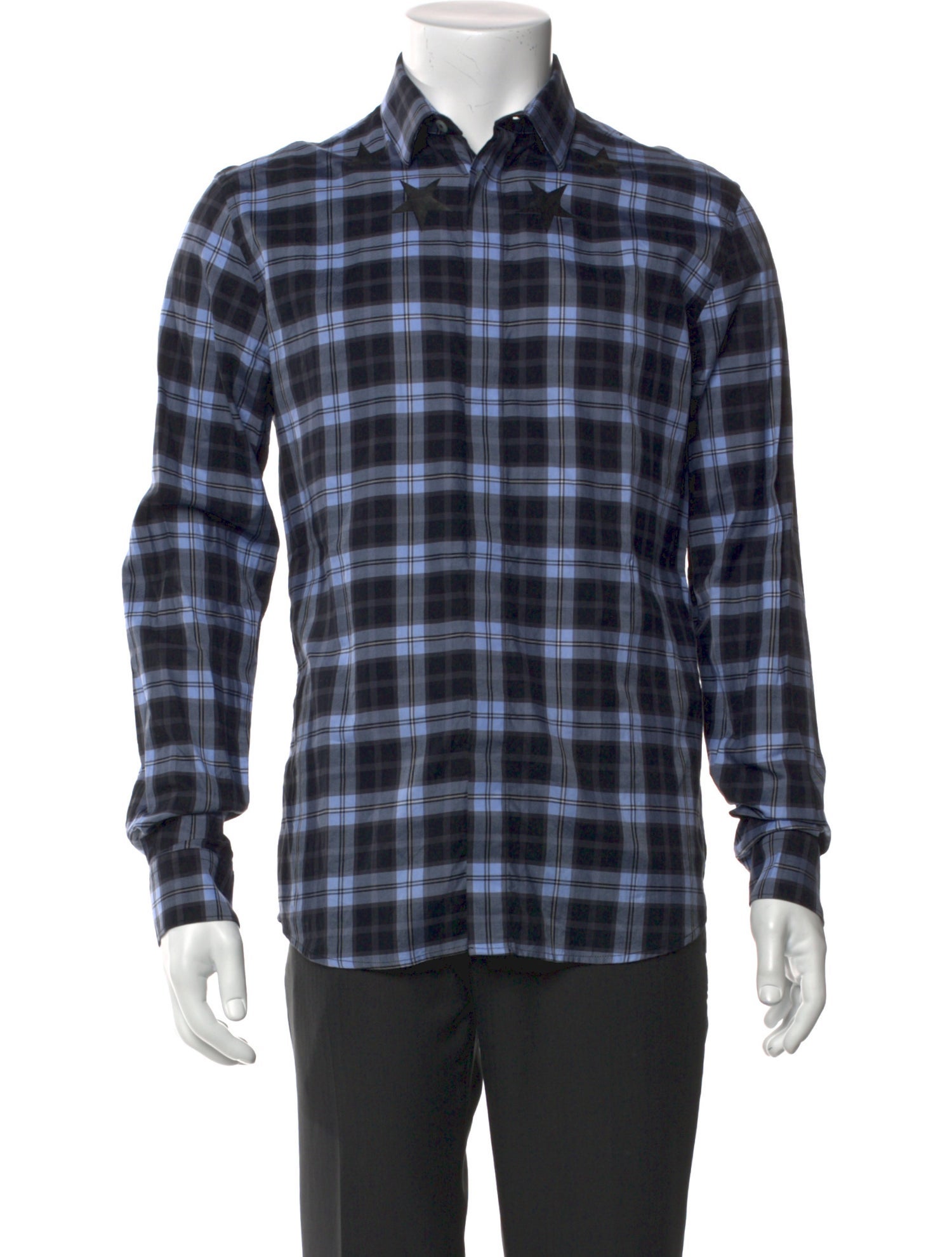 Givenchy Plaid Print Long Sleeve Shirt