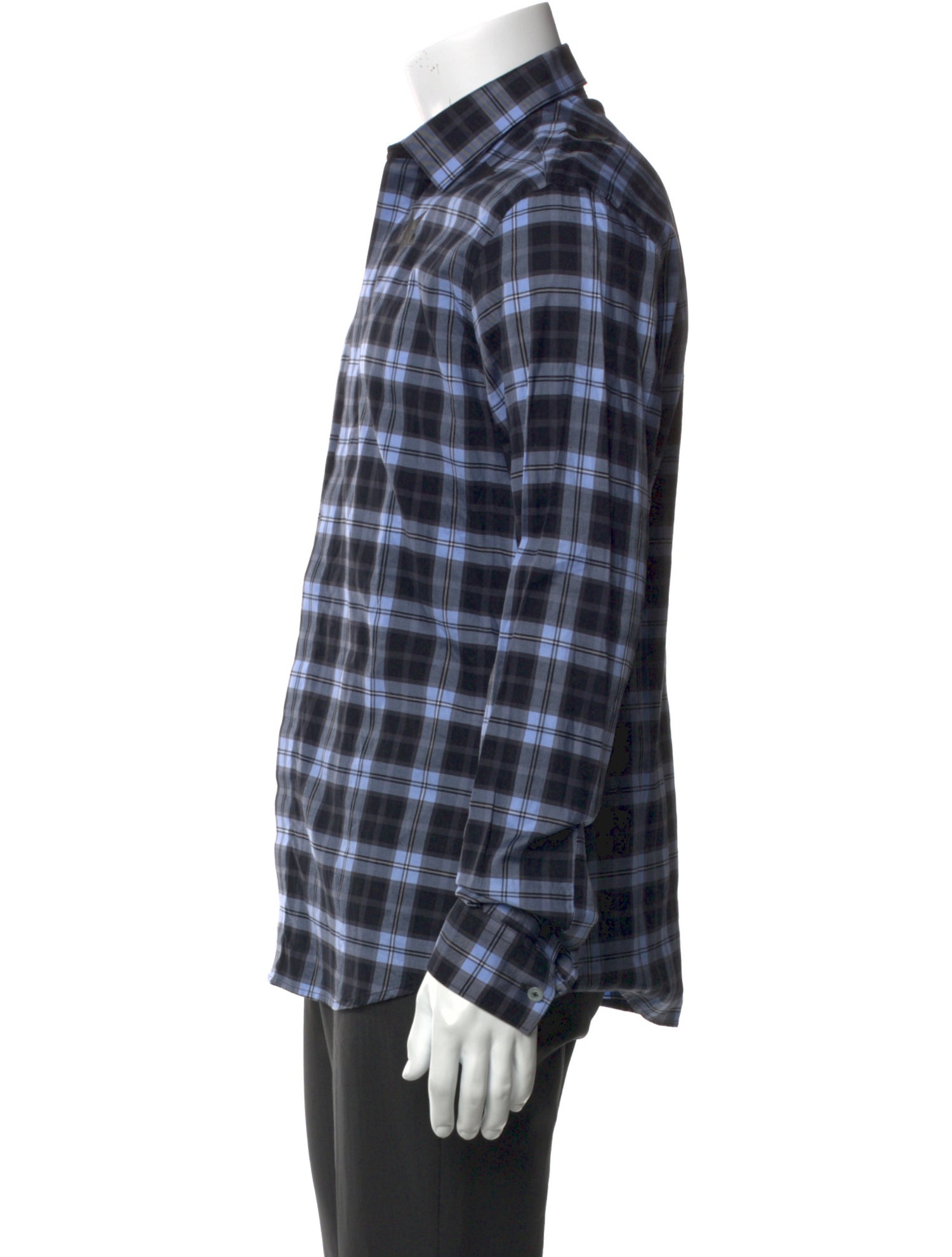 Givenchy Plaid Print Long Sleeve Shirt