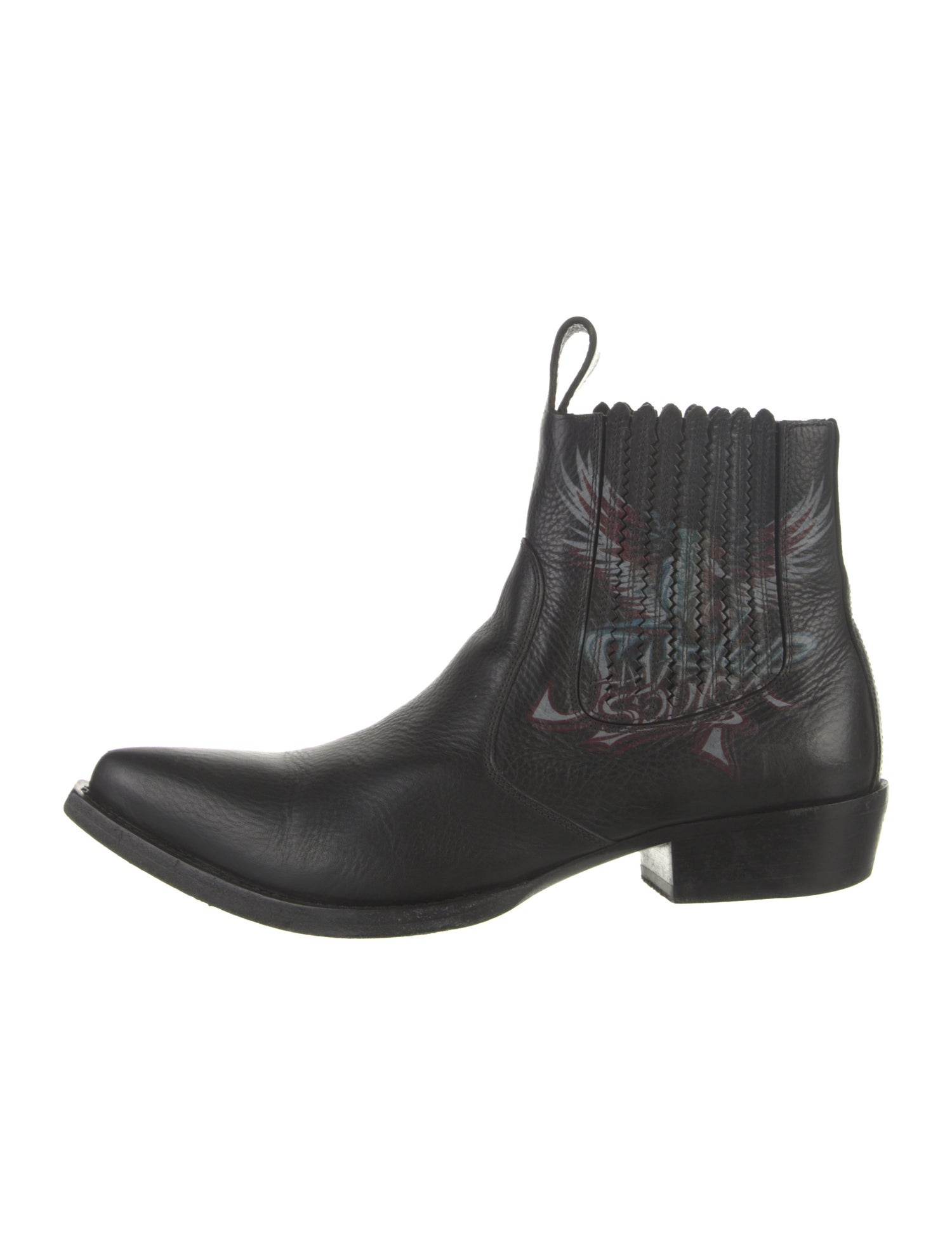 Givenchy Leather Scalloped Accent Chelsea Boots
