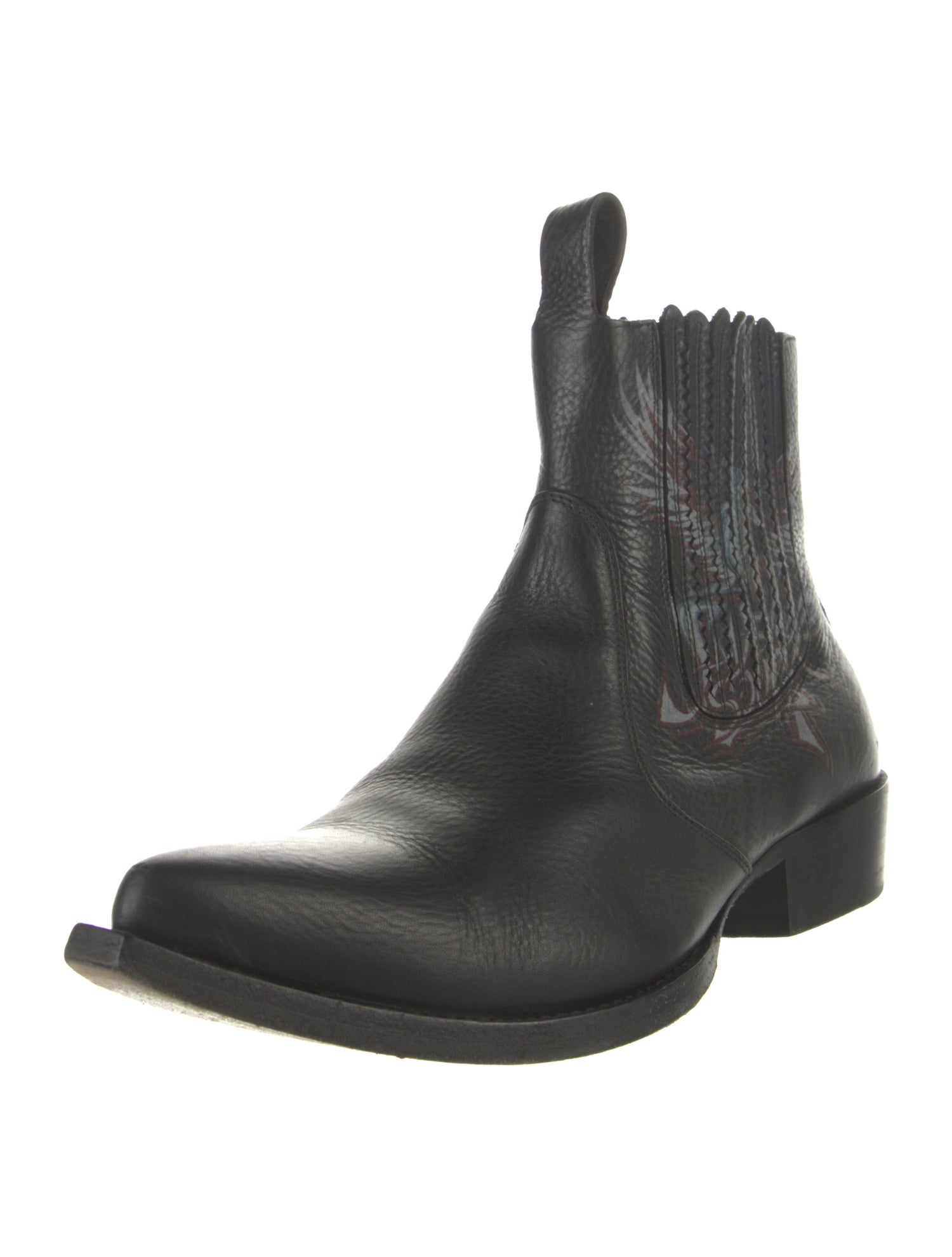 Givenchy Leather Scalloped Accent Chelsea Boots