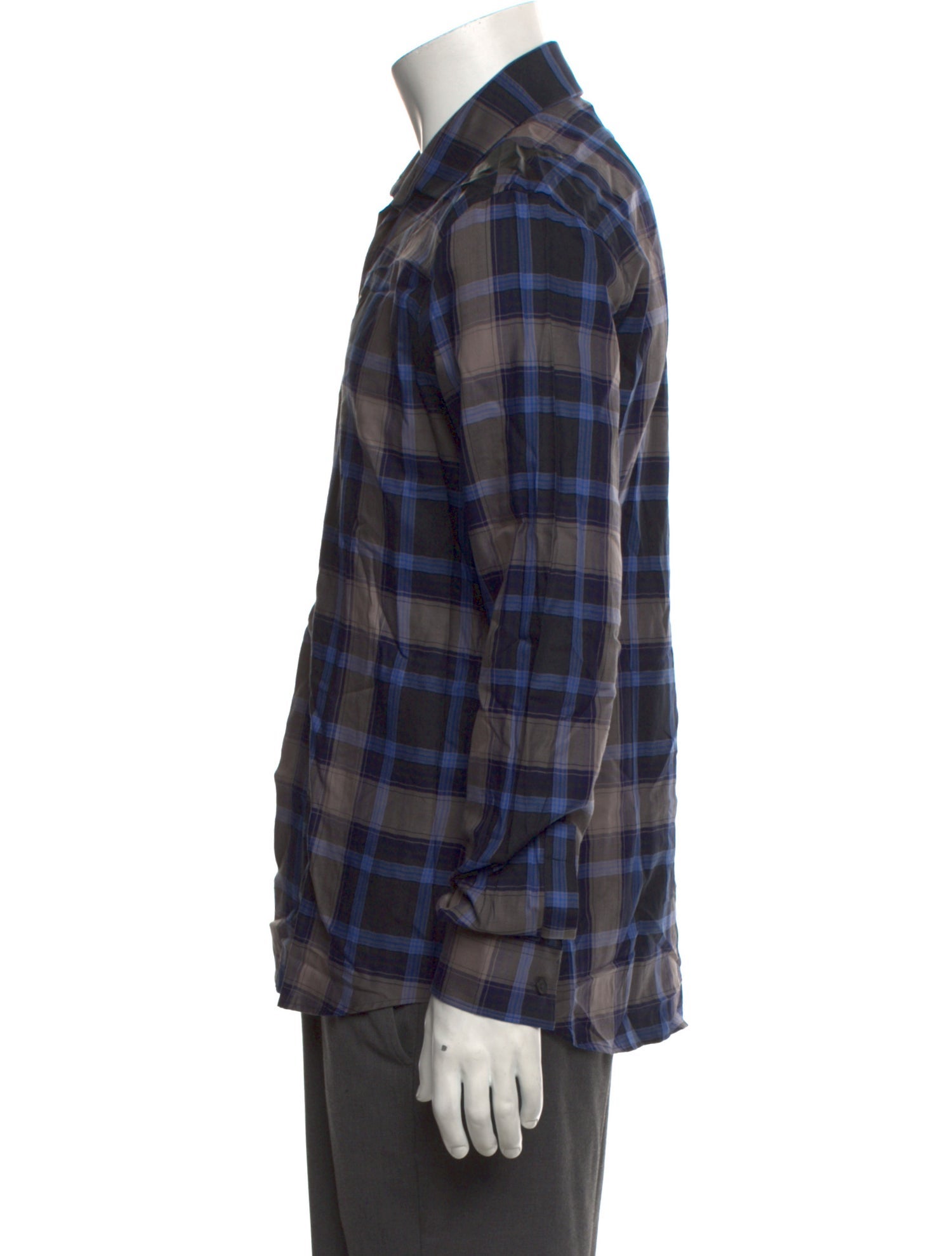Givenchy Plaid Print Long Sleeve Shirt