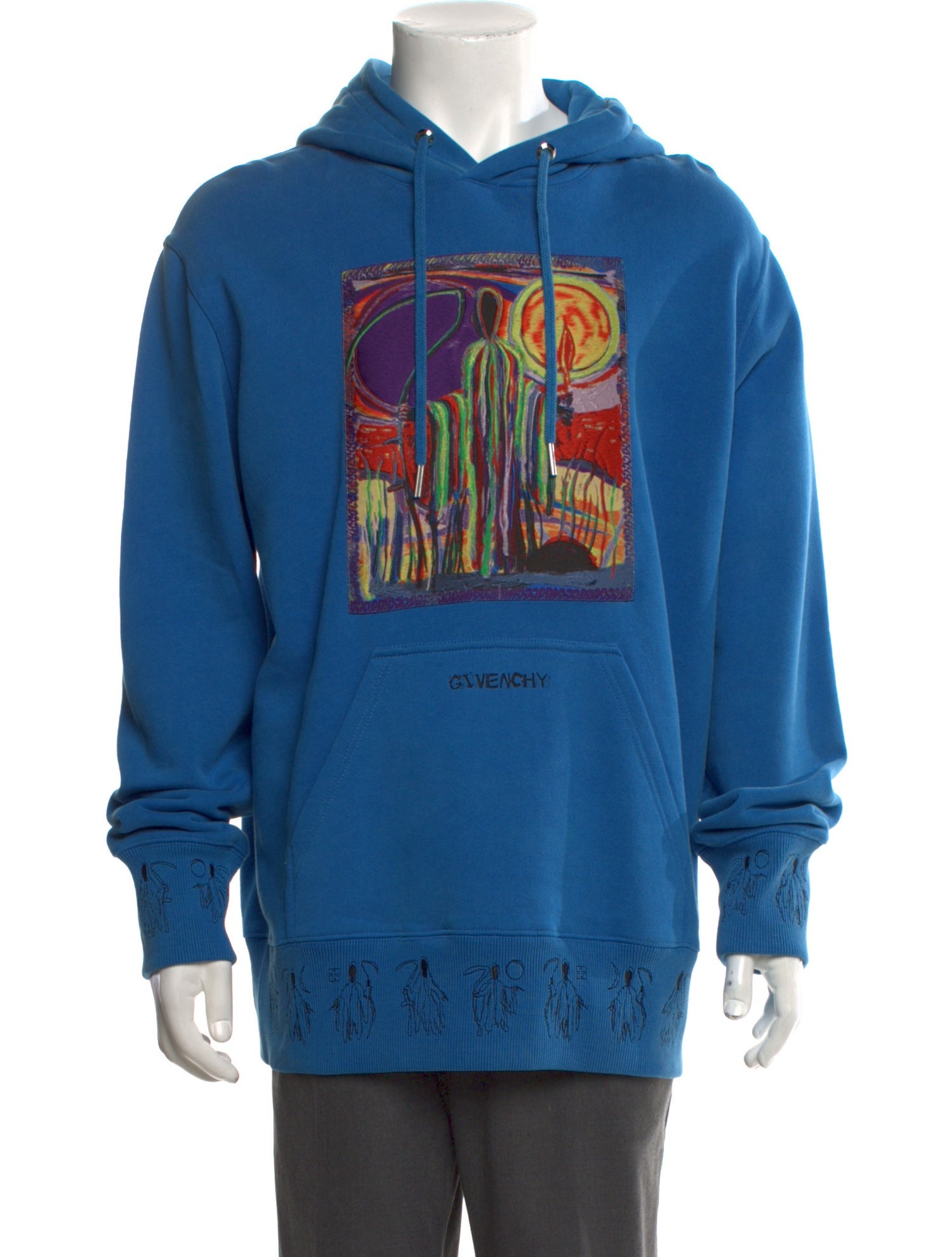 Givenchy Graphic Print Crew Neck Hoodie