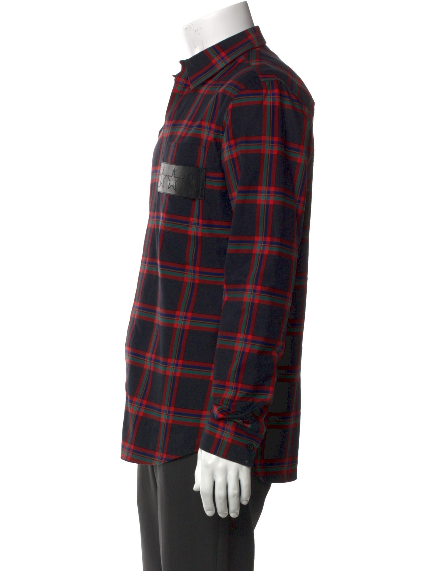 Givenchy Plaid Print Long Sleeve Shirt