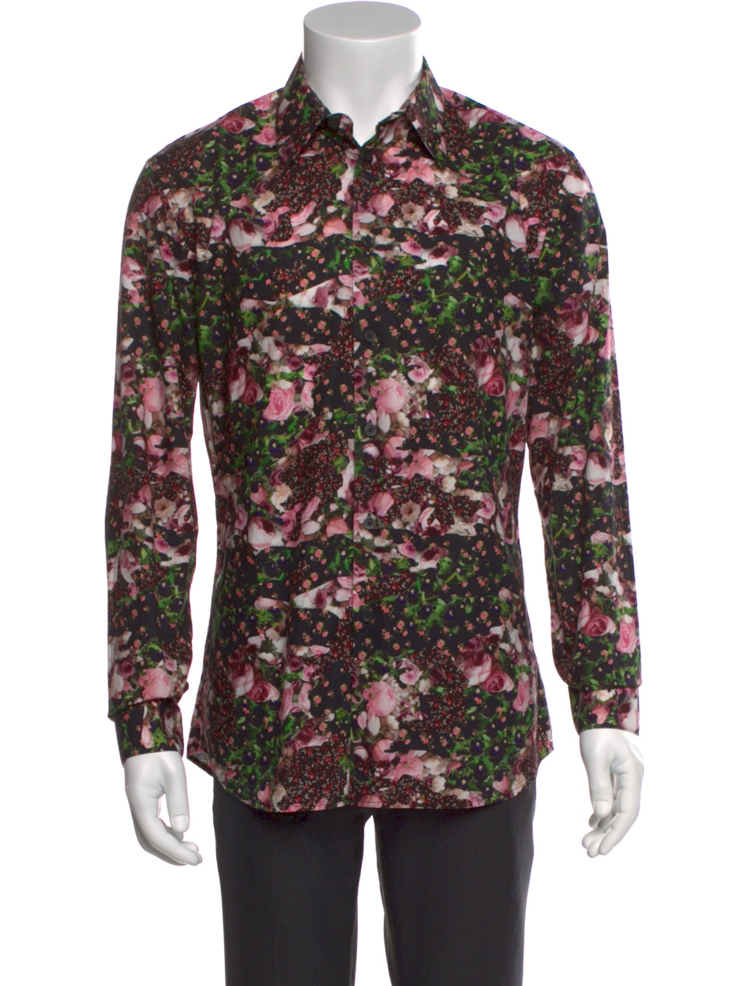 Givenchy Floral Print Long Sleeve Shirt
