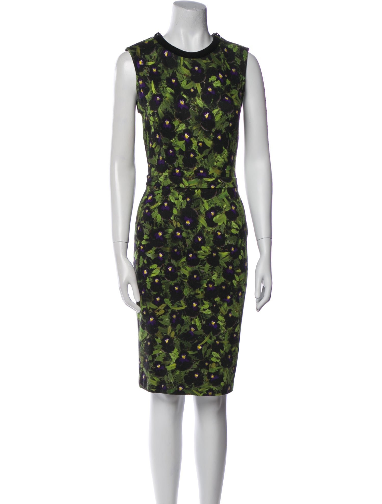 Givenchy Floral Print Knee-Length Dress