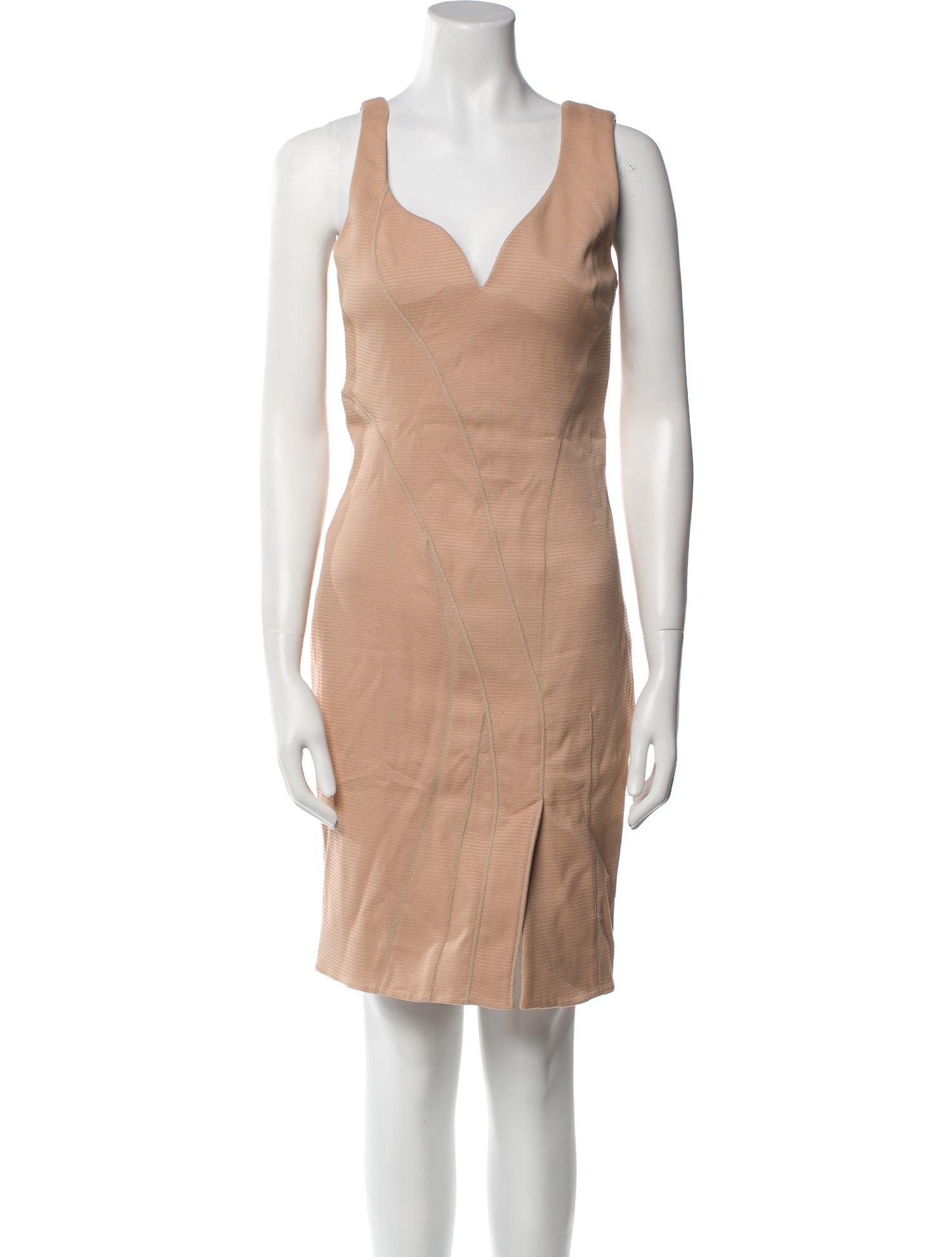 Givenchy V-Neck Knee-Length Dress