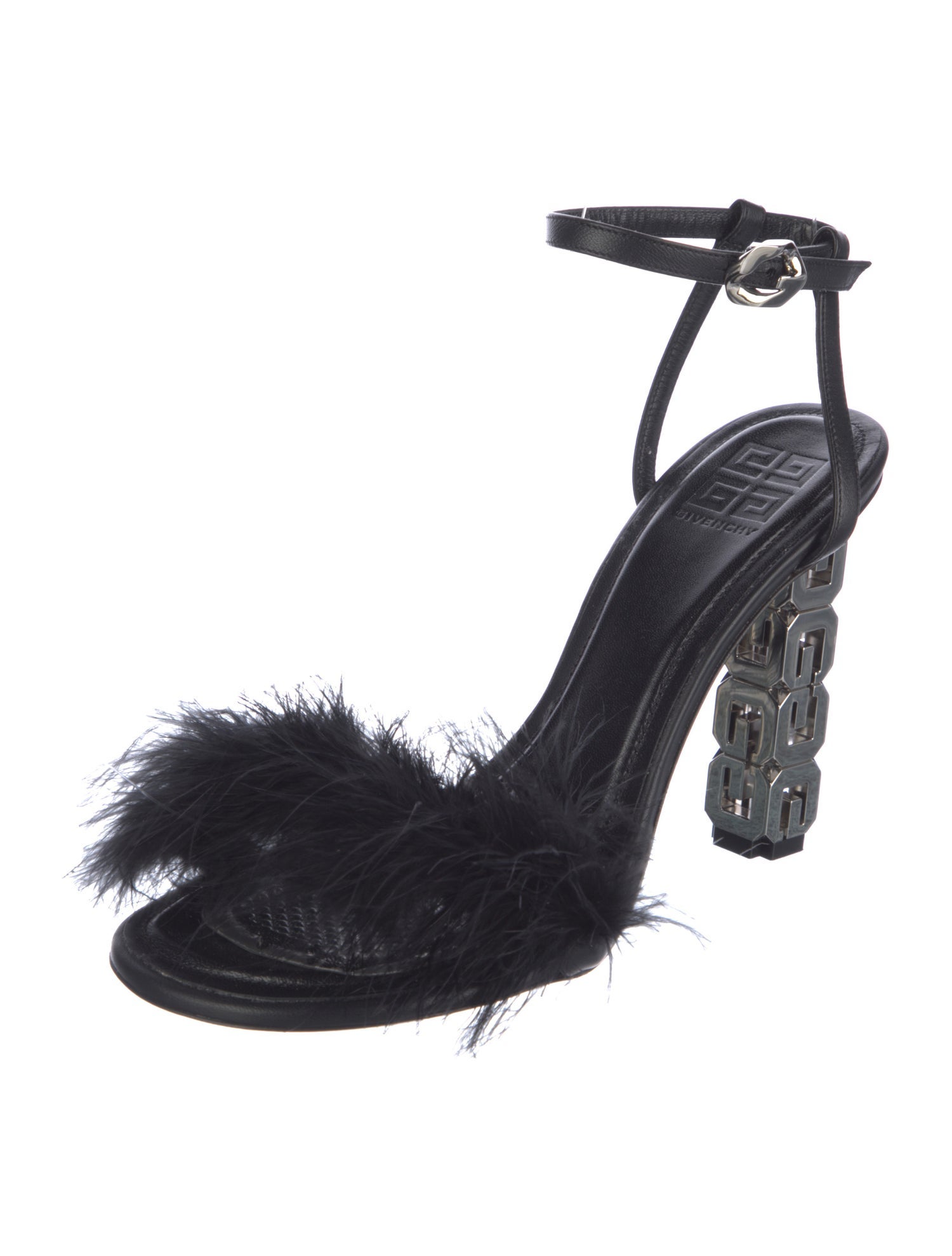 Givenchy Leather Fur Trim Espadrilles