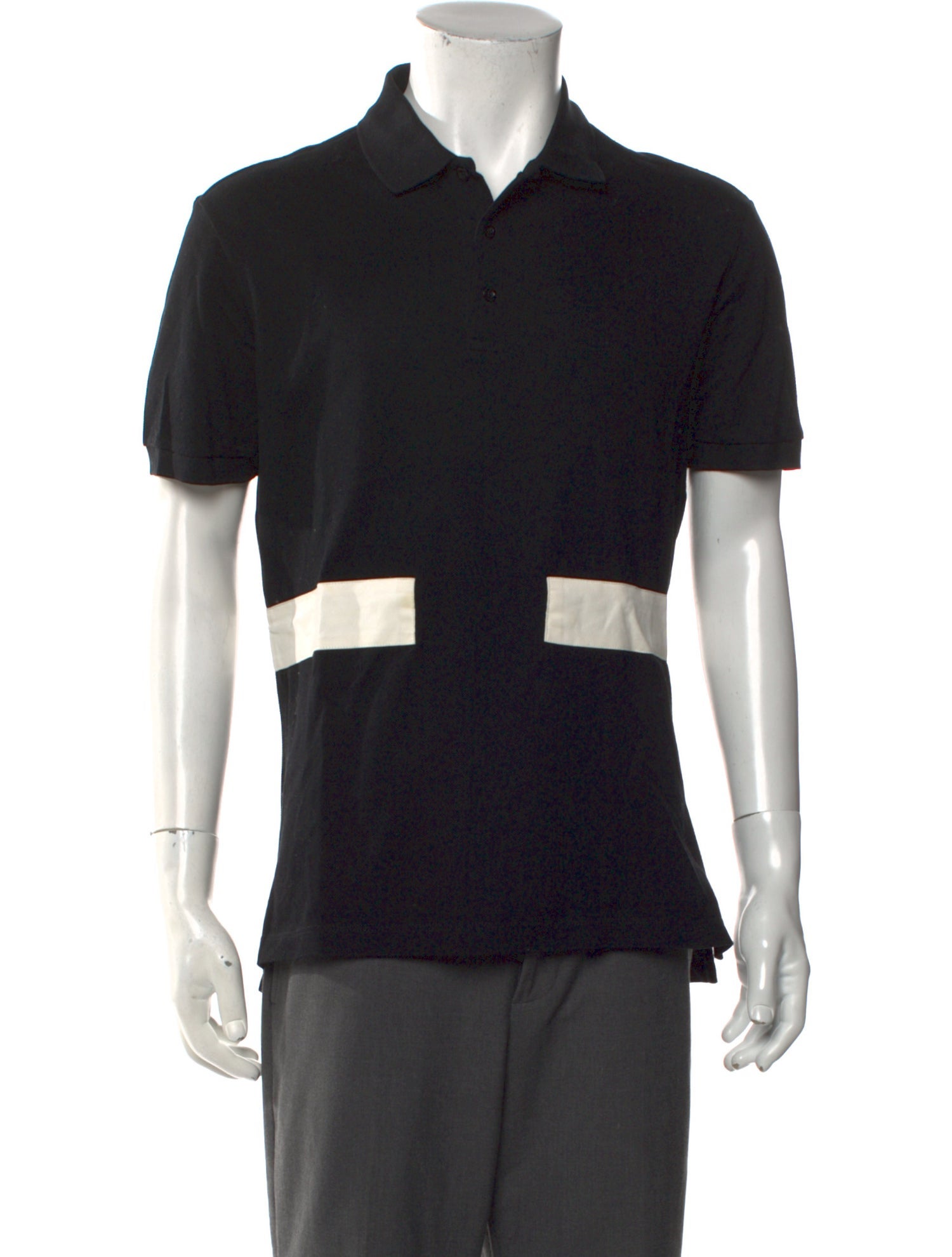 Givenchy Colorblock Pattern Collar Polo Shirt