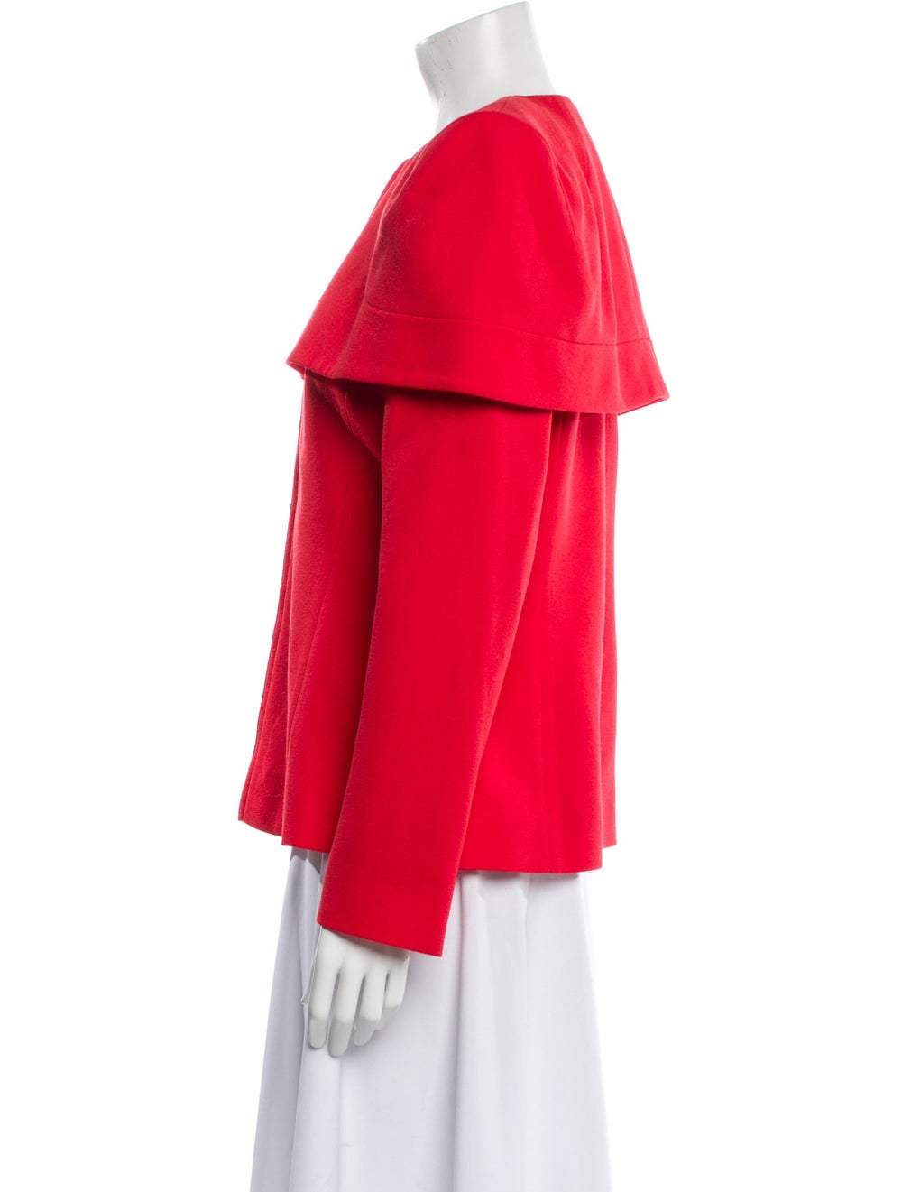 Givenchy Wool Evening Jacket Red Collarless - image 2