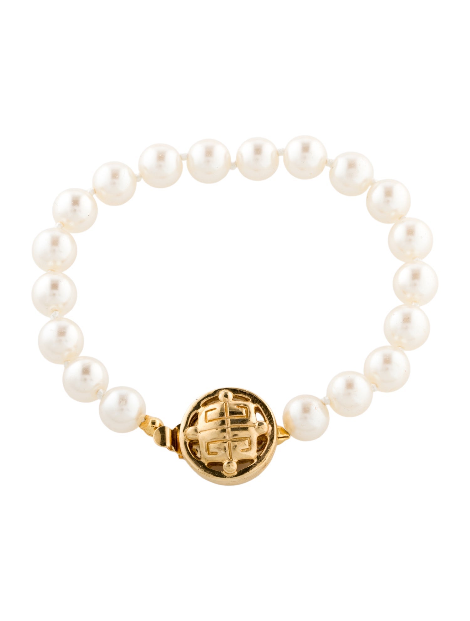Givenchy Vintage Faux Pearl Link Bracelet