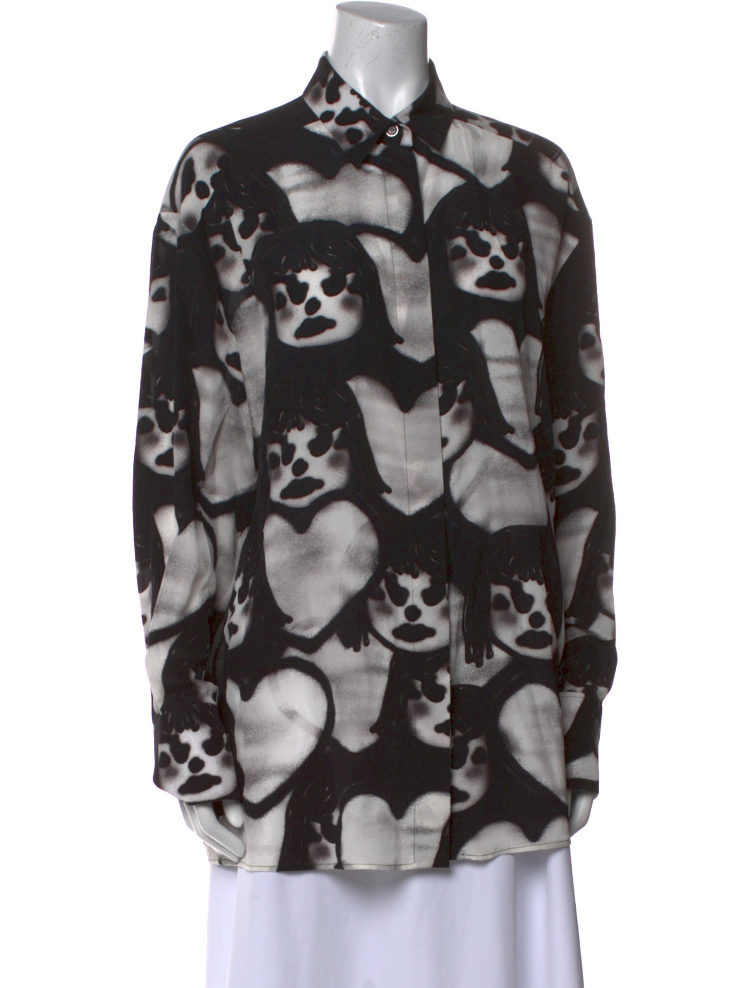 Givenchy Silk Printed Button-Up Top