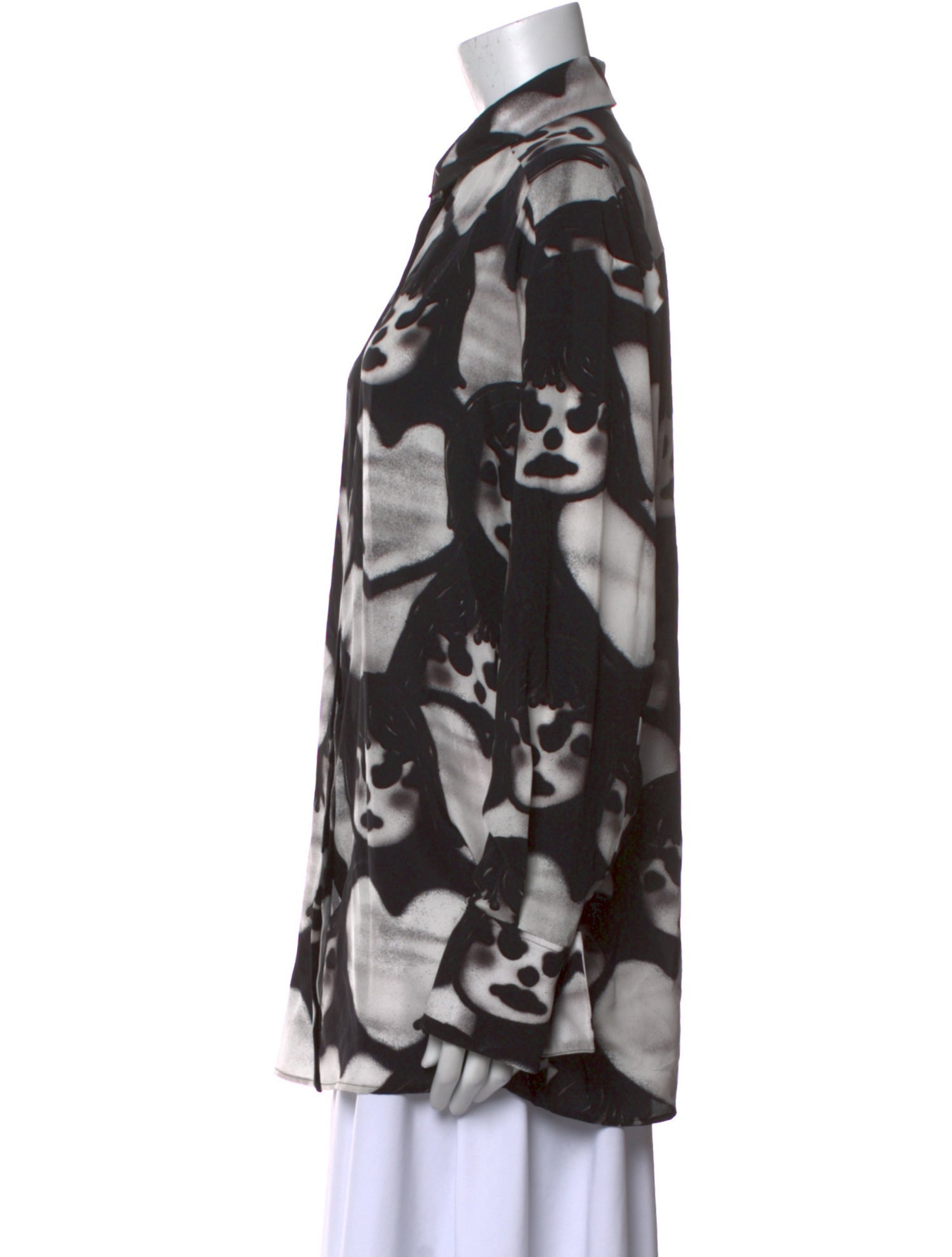 Givenchy Silk Printed Button-Up Top