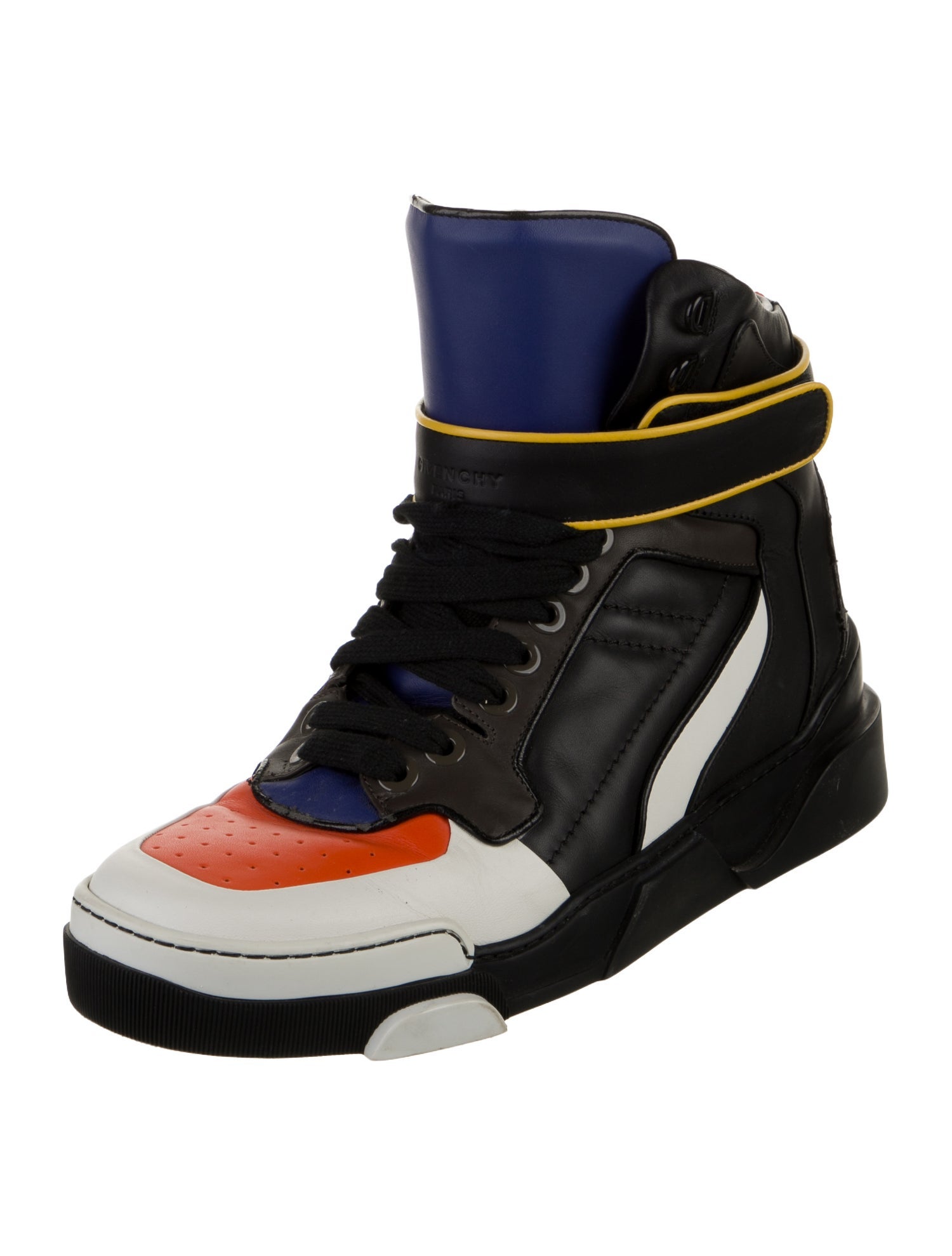 Givenchy Leather Colorblock Pattern Sneakers