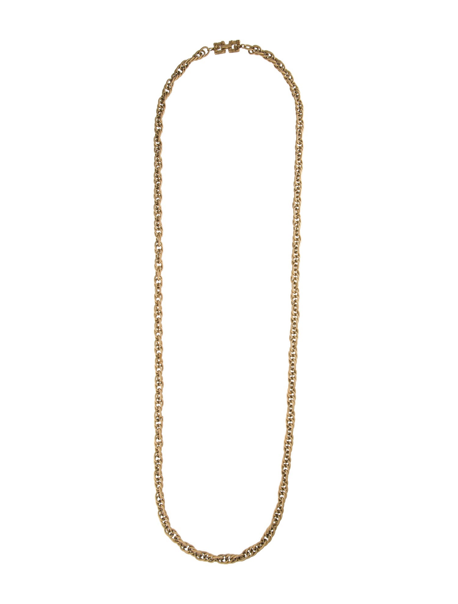 Givenchy Vintage Interlocking Link Chain Necklace