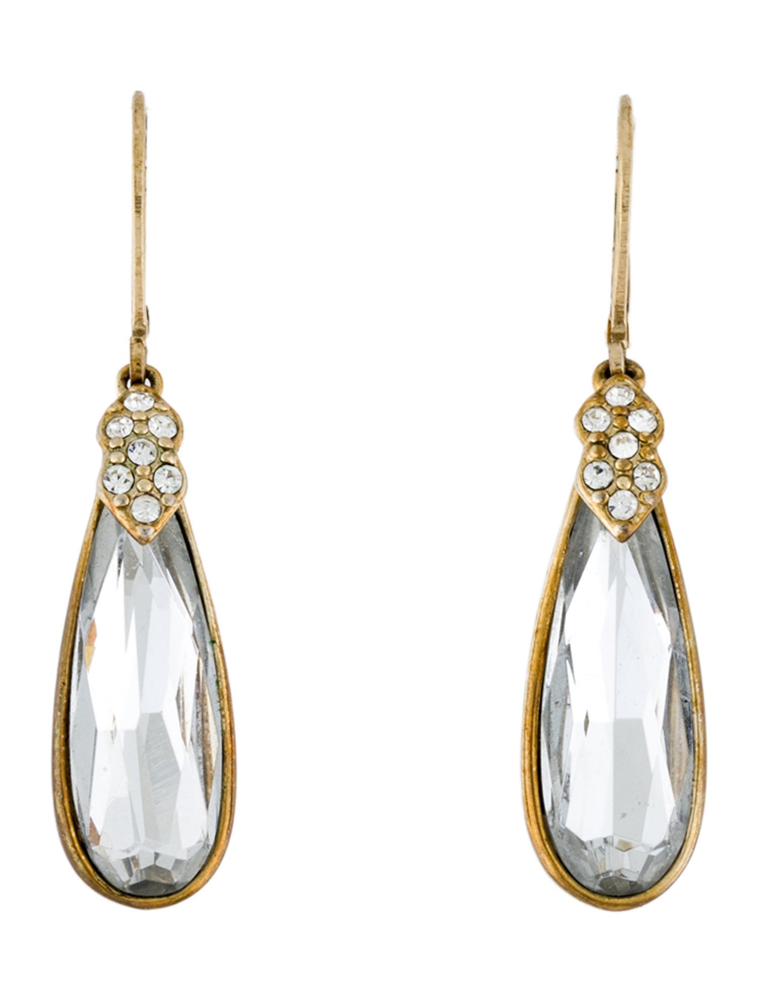 Givenchy Vintage Crystal Drop Earrings