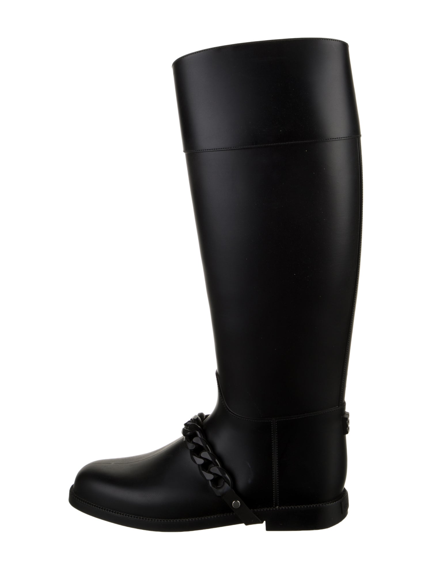 Givenchy Rubber Chain-Link Accents Rain Boots