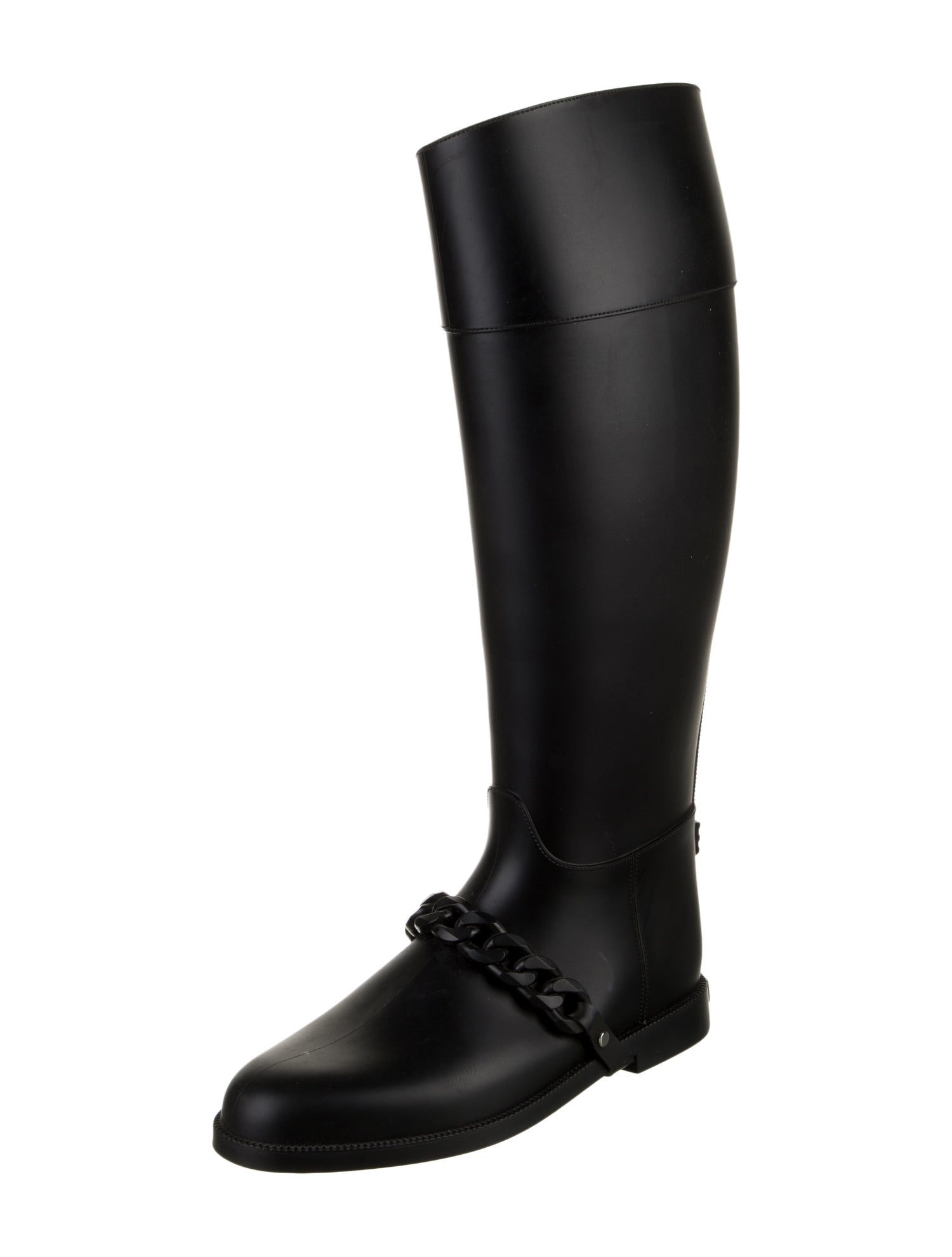 Givenchy Rubber Chain-Link Accents Rain Boots