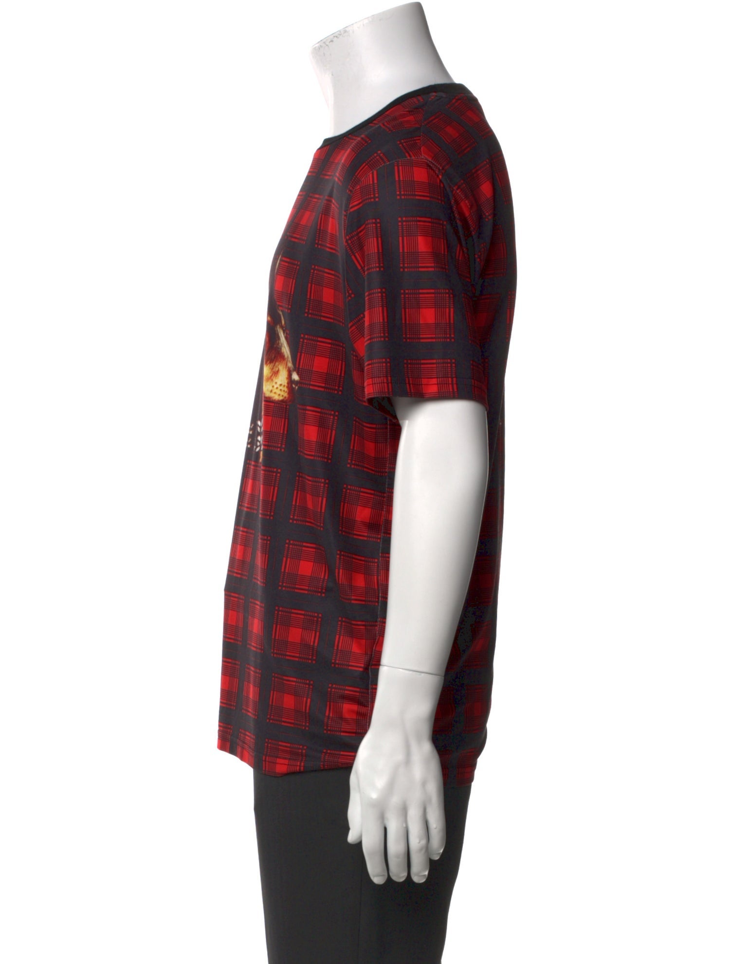 Givenchy Plaid Print Crew Neck T-Shirt