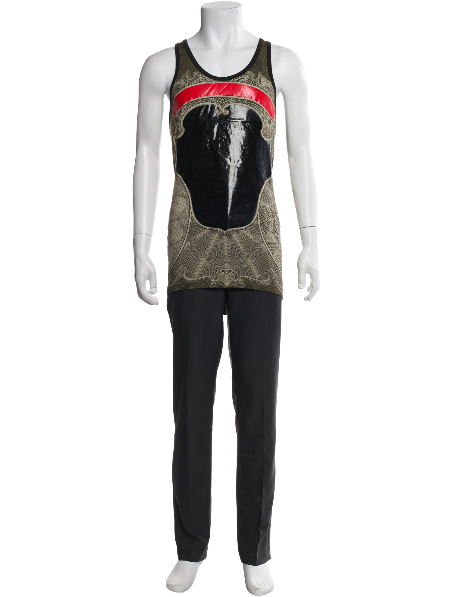 Givenchy Patterned Scoop Neck Tank