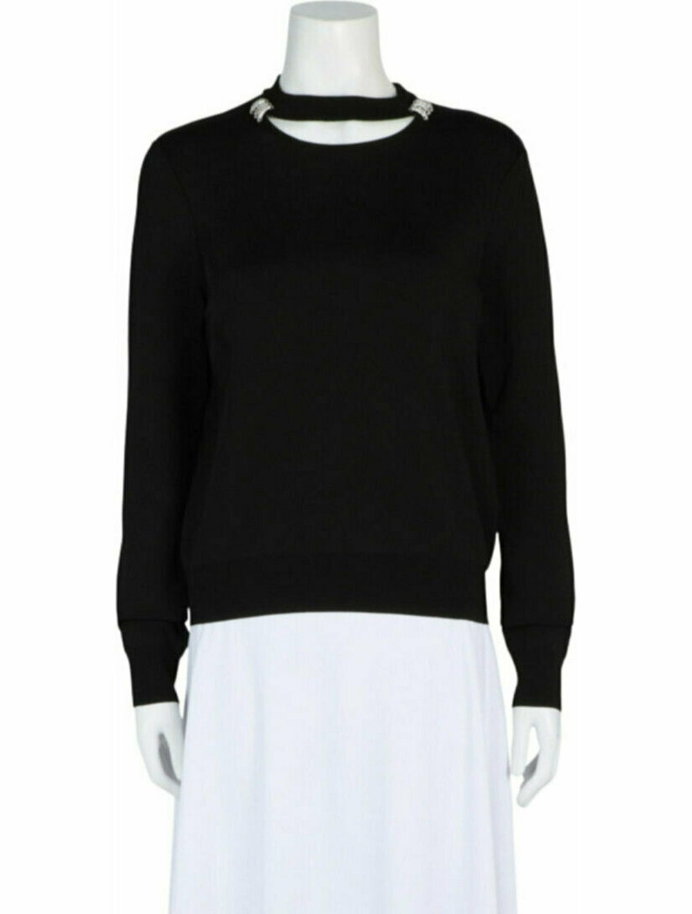 Givenchy Pullover Black Crystal Embellishments Lo… - image 1