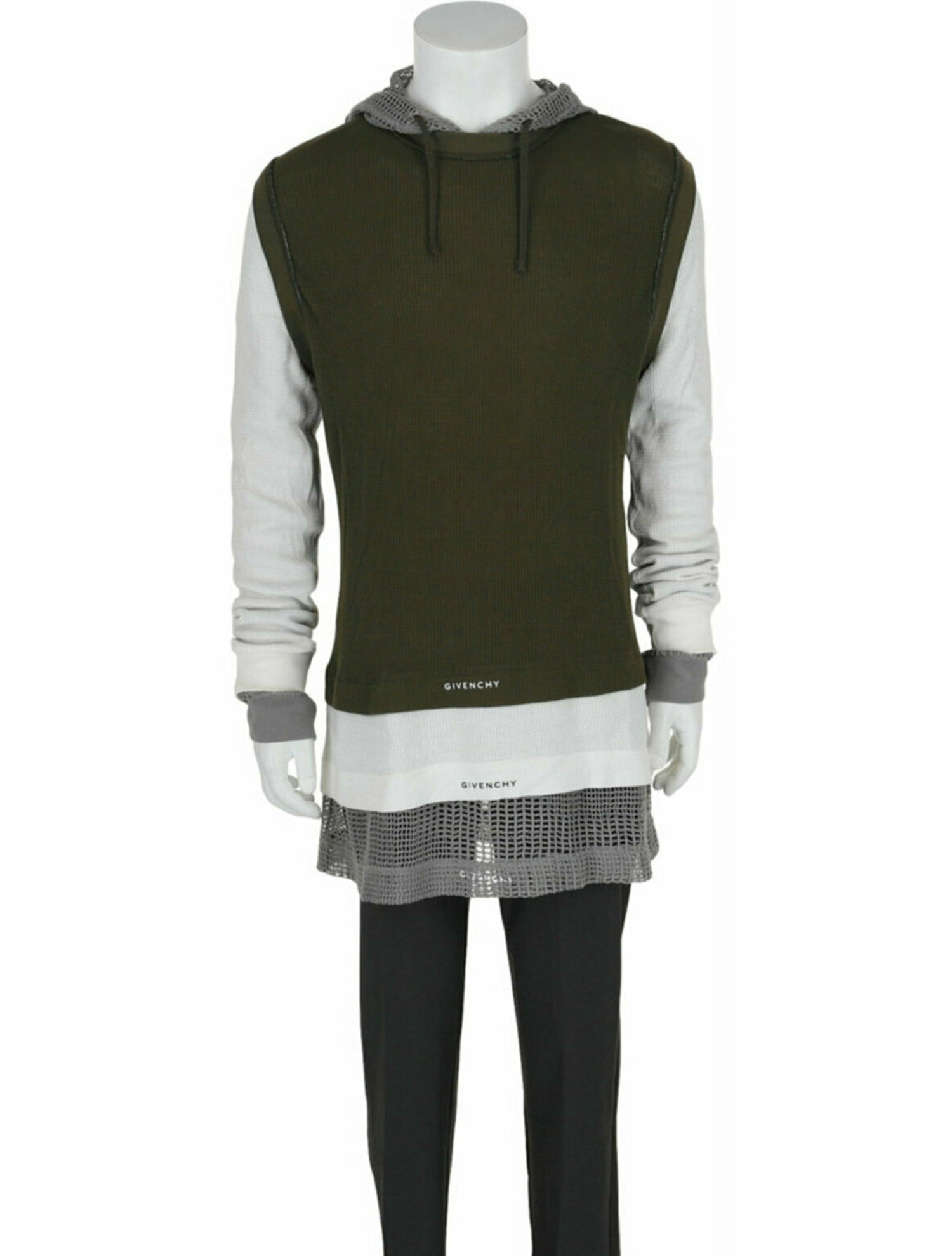 Givenchy Colorblock Pattern Hoodie T-Shirt w/ Tags