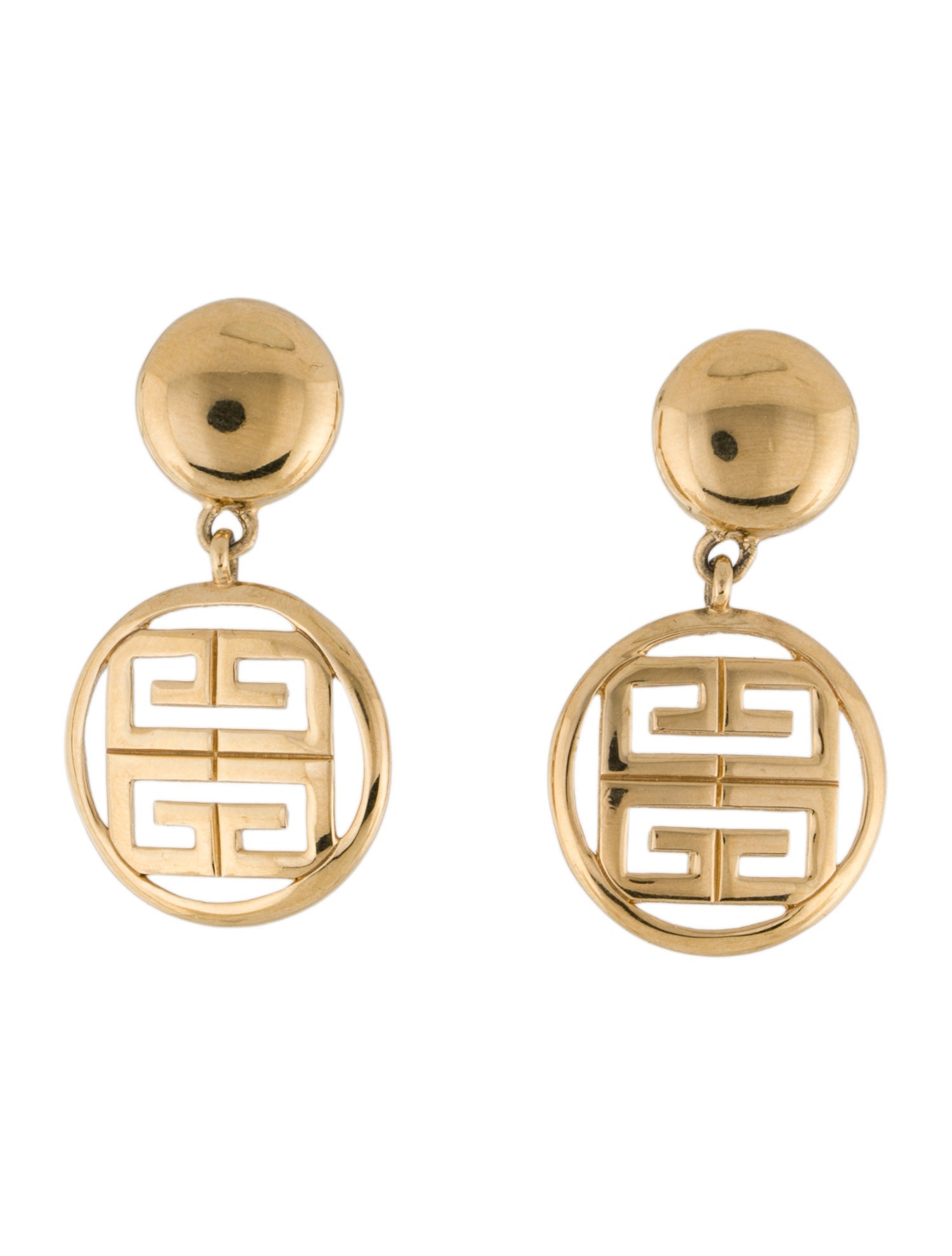 Givenchy Vintage Logo Clip-On Earrings