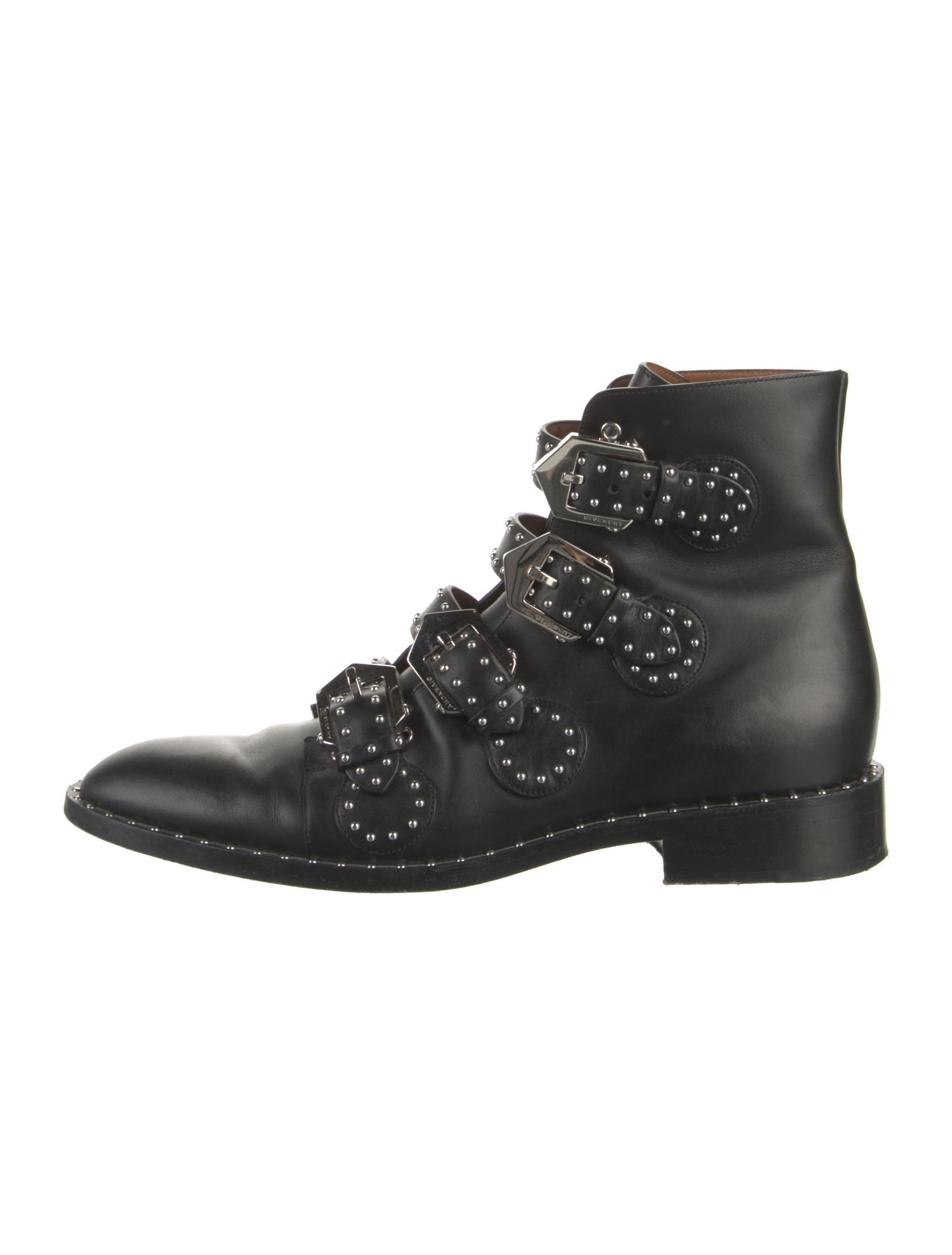Givenchy Leather Studded Accents Combat Boots