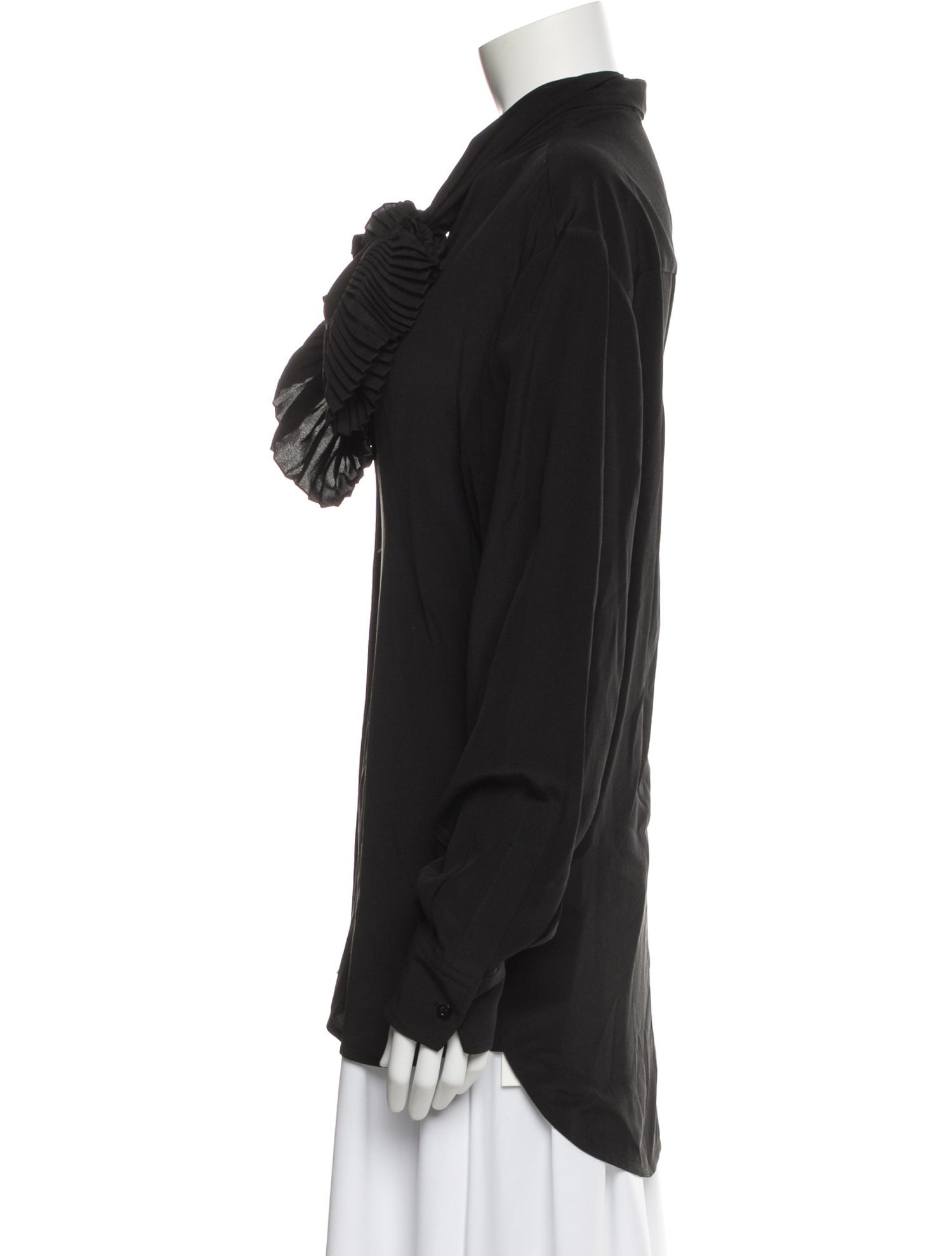 Givenchy Silk Mock Neck Blouse