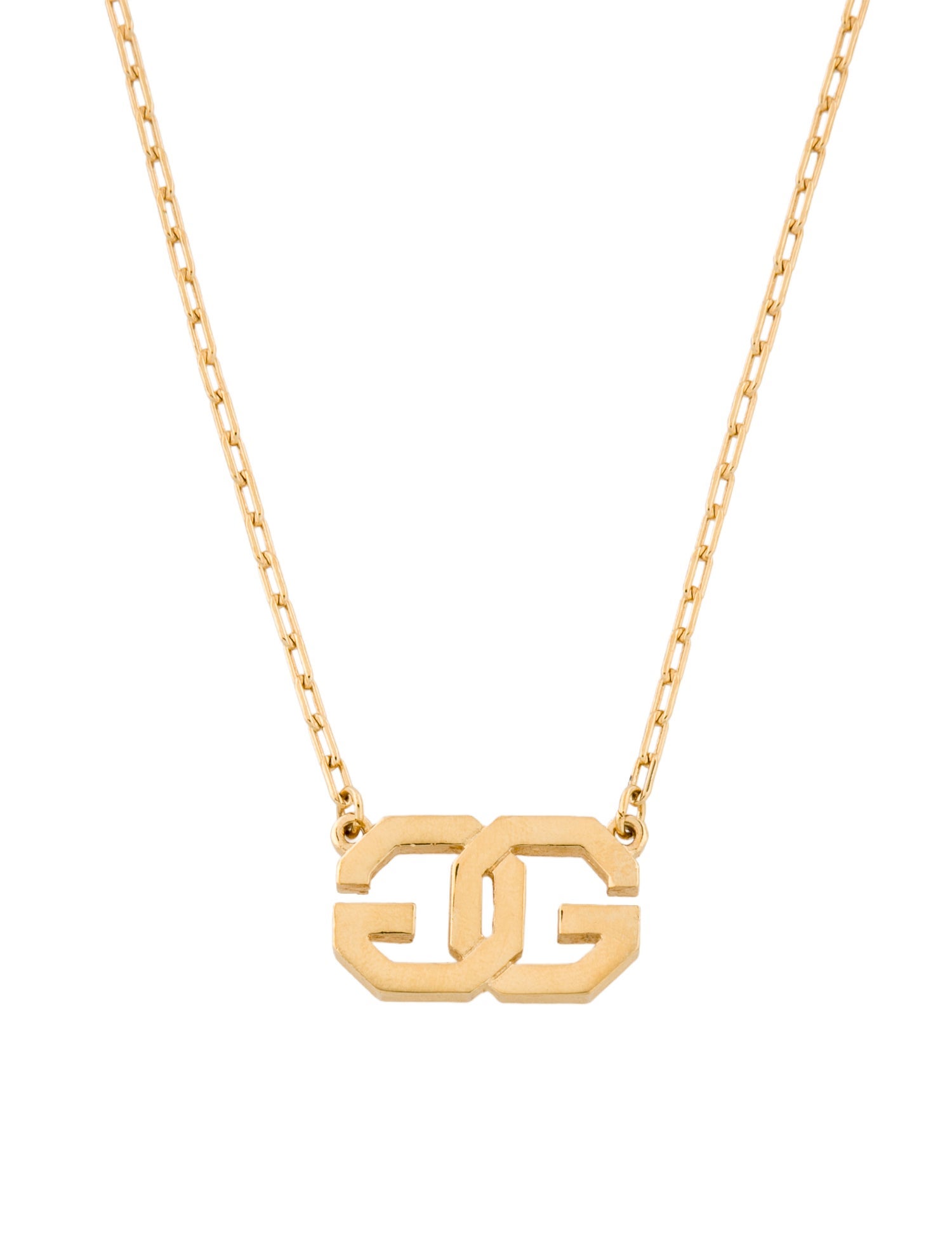 Givenchy Vintage Logo 'GG' Chain Pendant Necklace