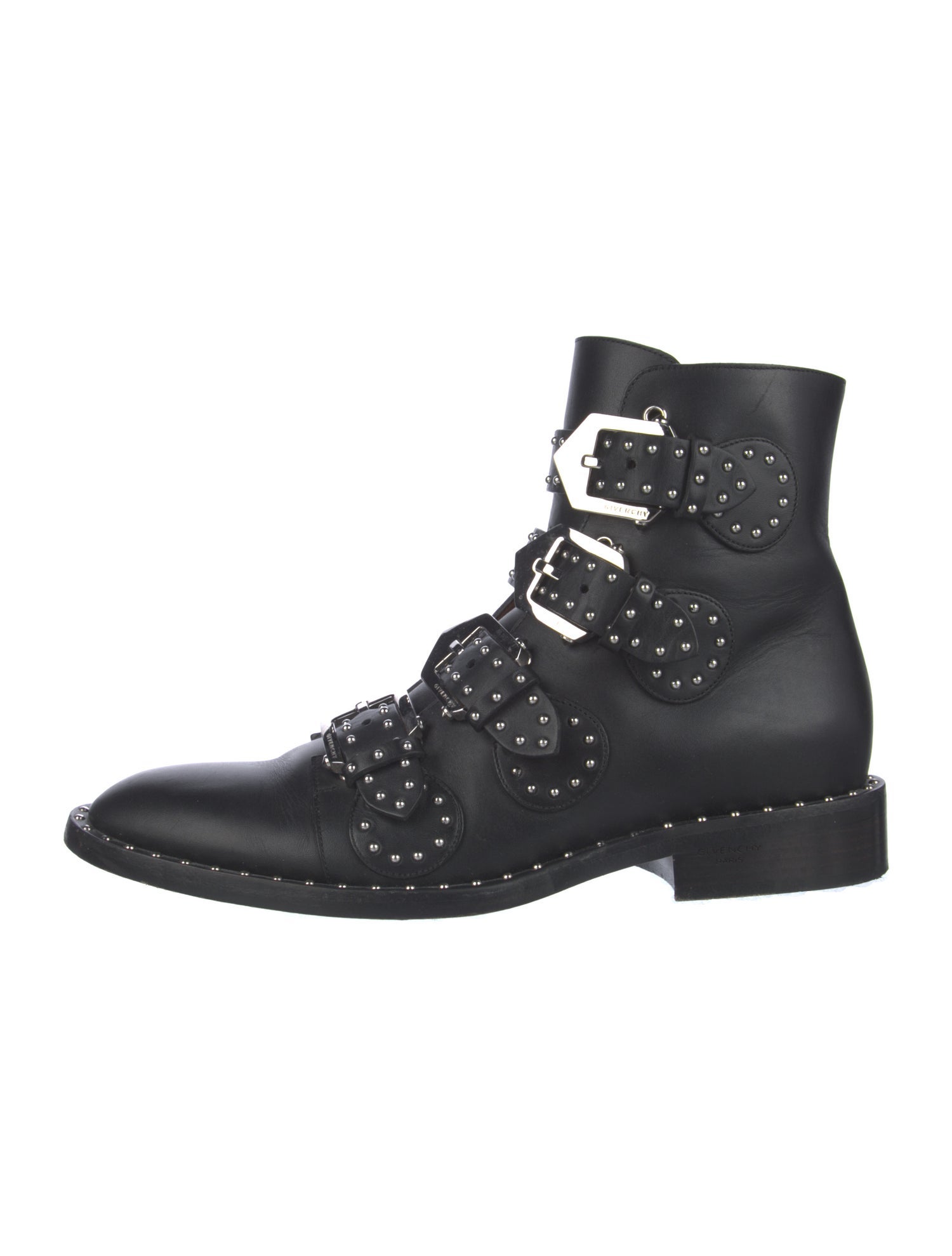 Givenchy Leather Studded Accents Combat Boots